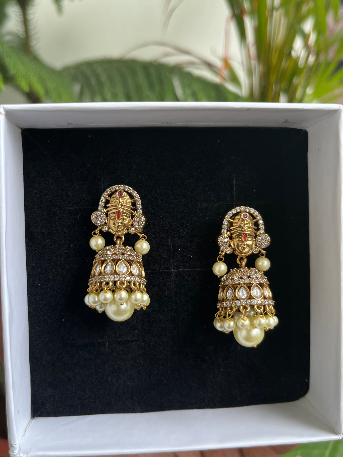 Venkateshwara Swamy Victorian Jhumka