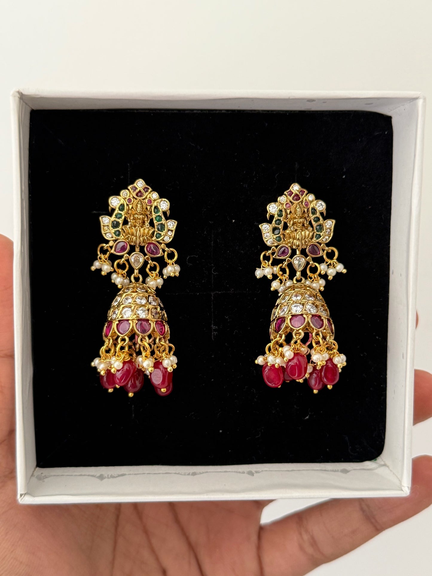 Premium Finish Temple Jhumkas