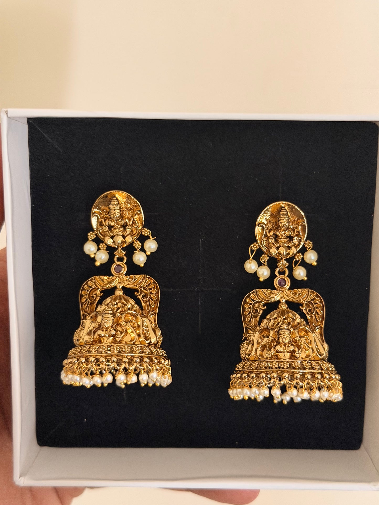 Temple Jhumka Earrings