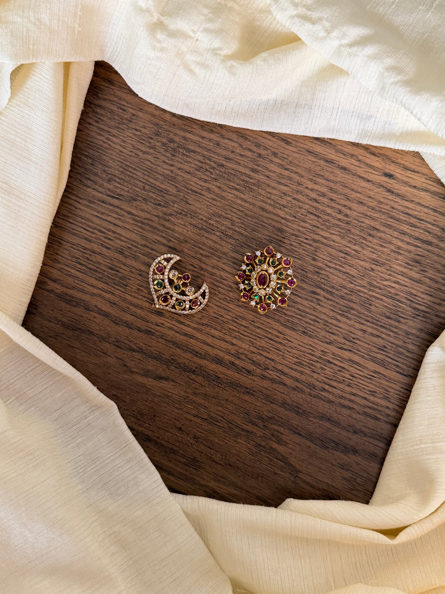 Cute kemp stone surya chandra hair accessory