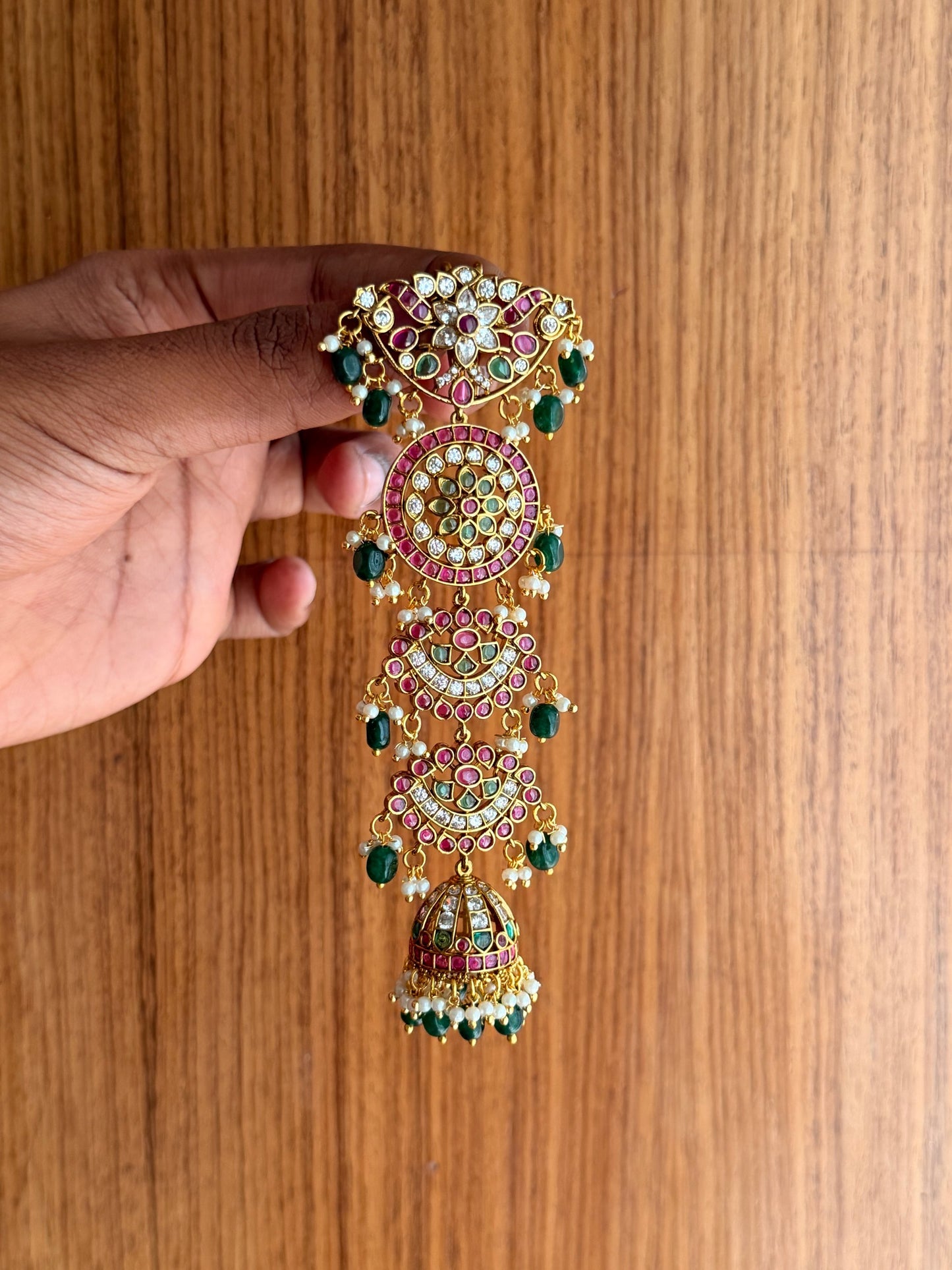 Traditional Stone Work Short Jada | Bridal Hair Accessory