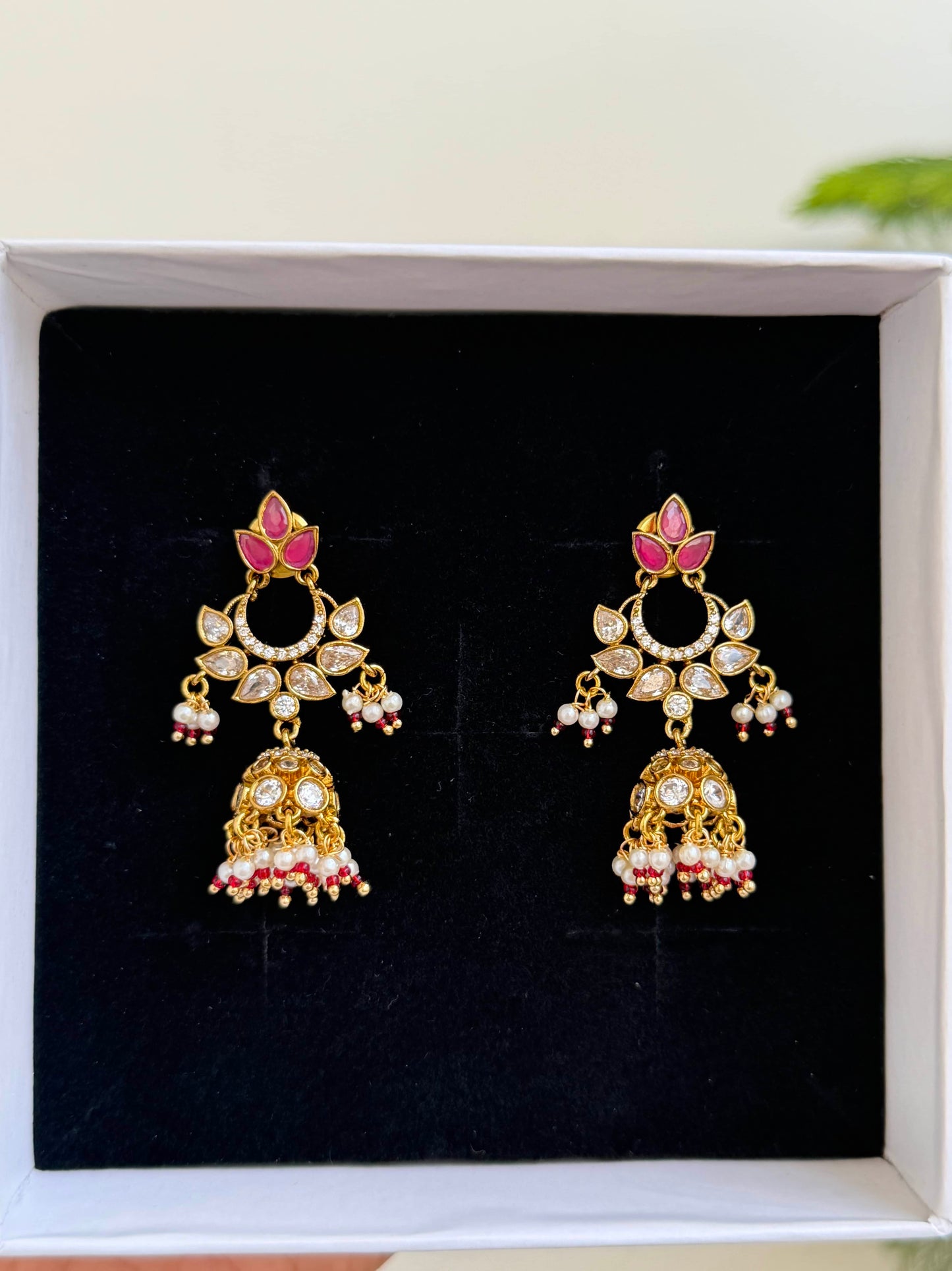 AD Chaandbali Jhumka Earrings