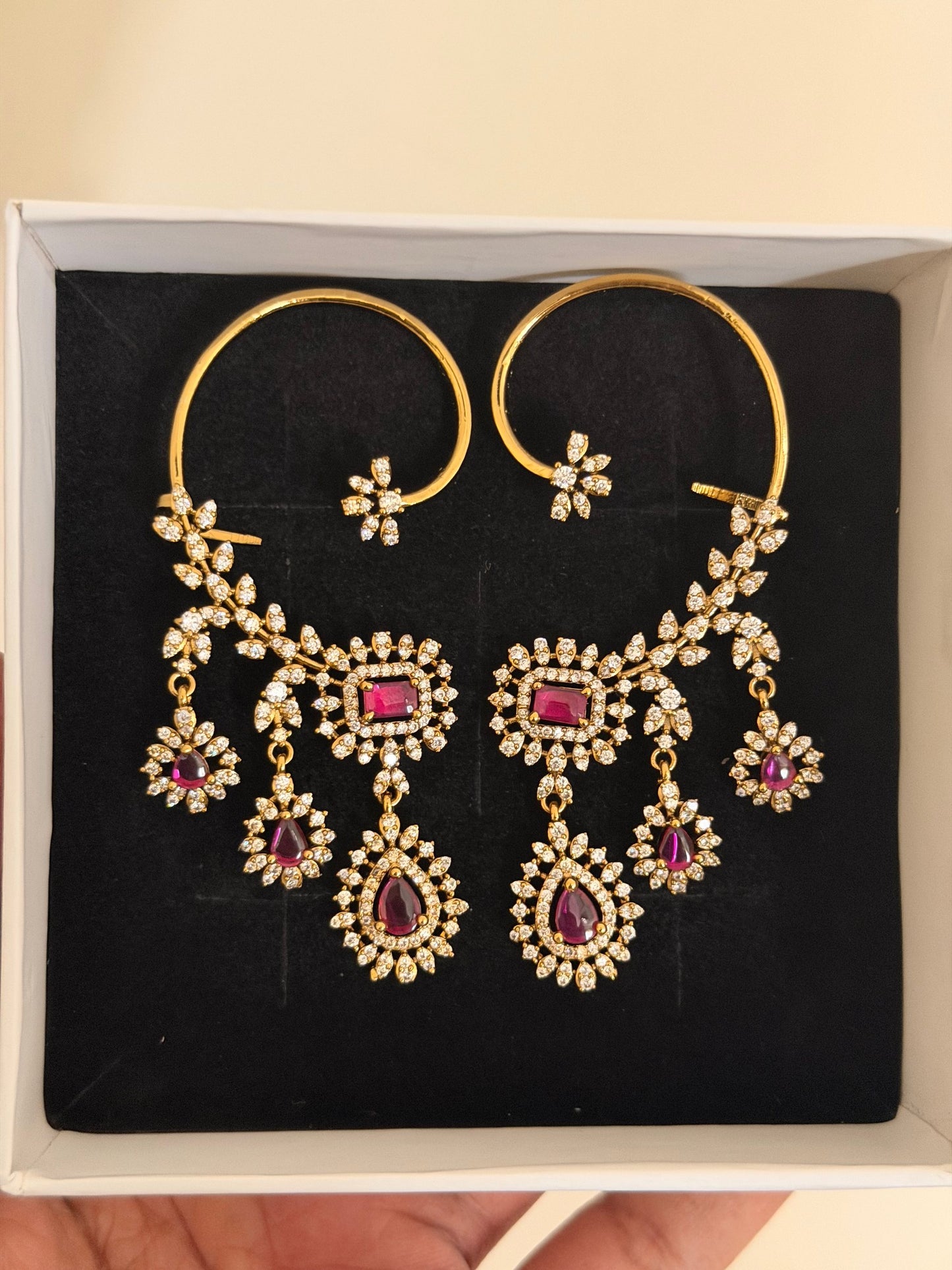 Cascade Floral Ear Cuff