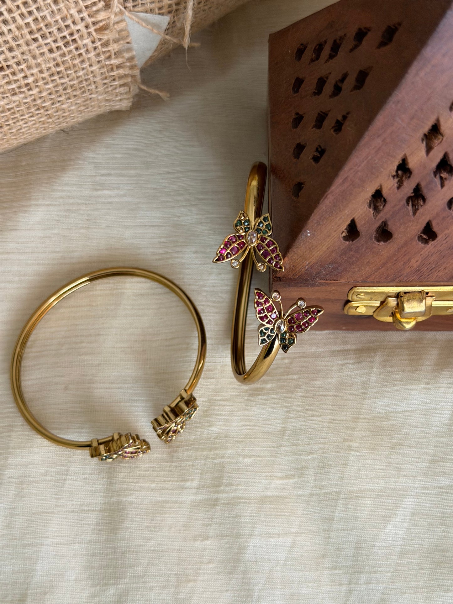 Open Hoop Butterfly Bangles