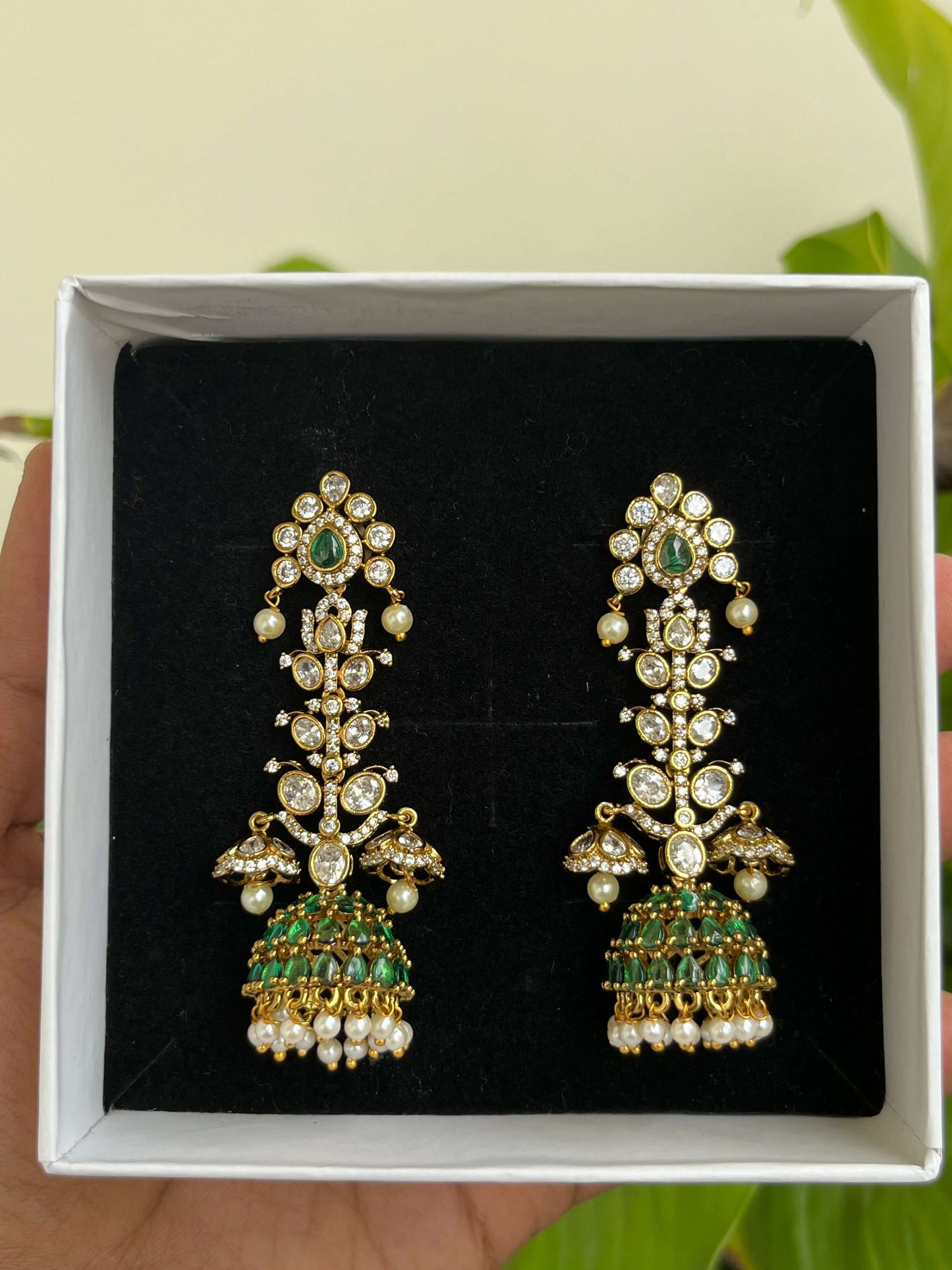 Unique Jhumka Earrings Design – Available in Multicolor & Green Variants