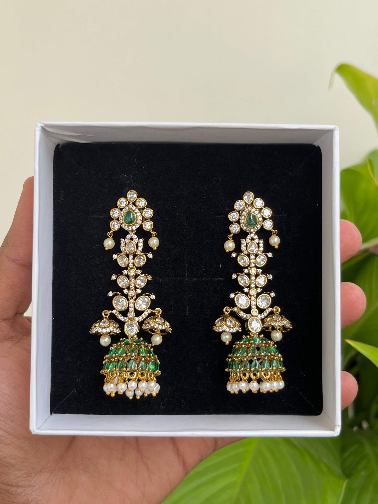 Unique Jhumka Earrings Design – Available in Multicolor & Green Variants