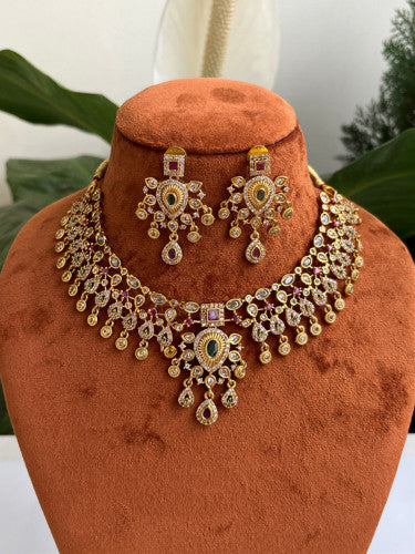 Studded Traditional Necklace Set