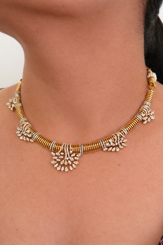 Luxury Dual Tone AD Kanti Set