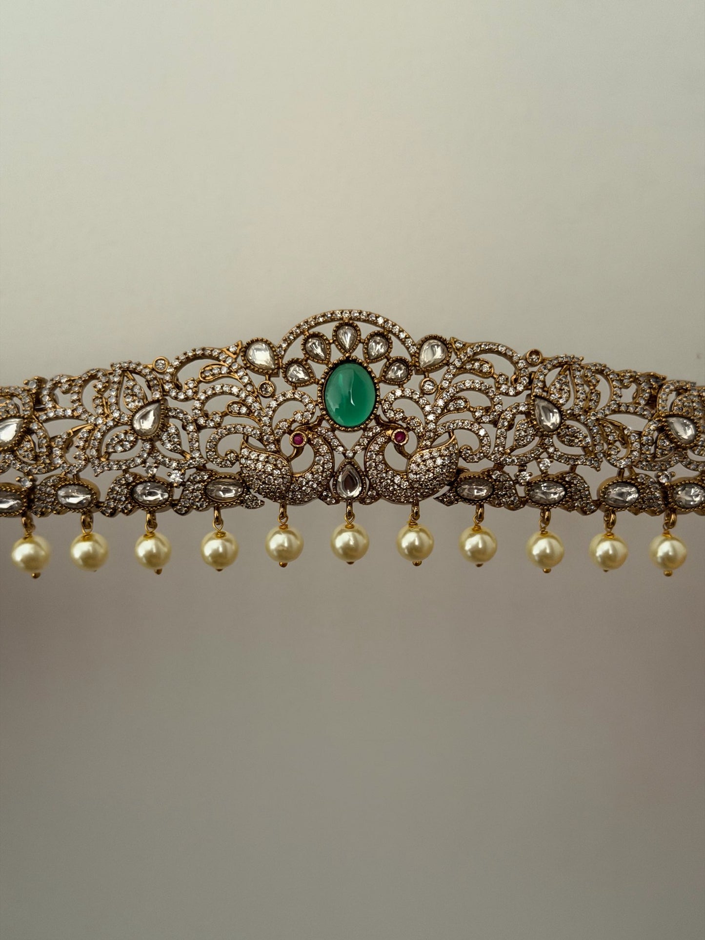 Victorian Style Hip Belt with Pearl Drops