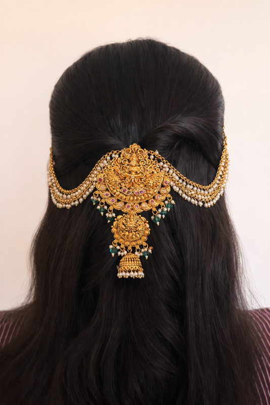 Temple Style Pearl Chain Hair Accessory