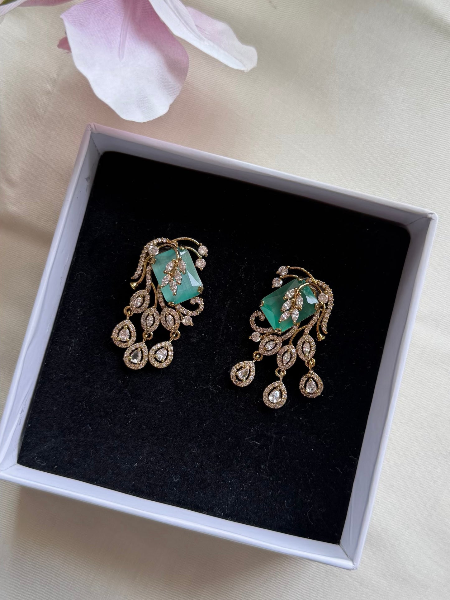 AD studded earrings