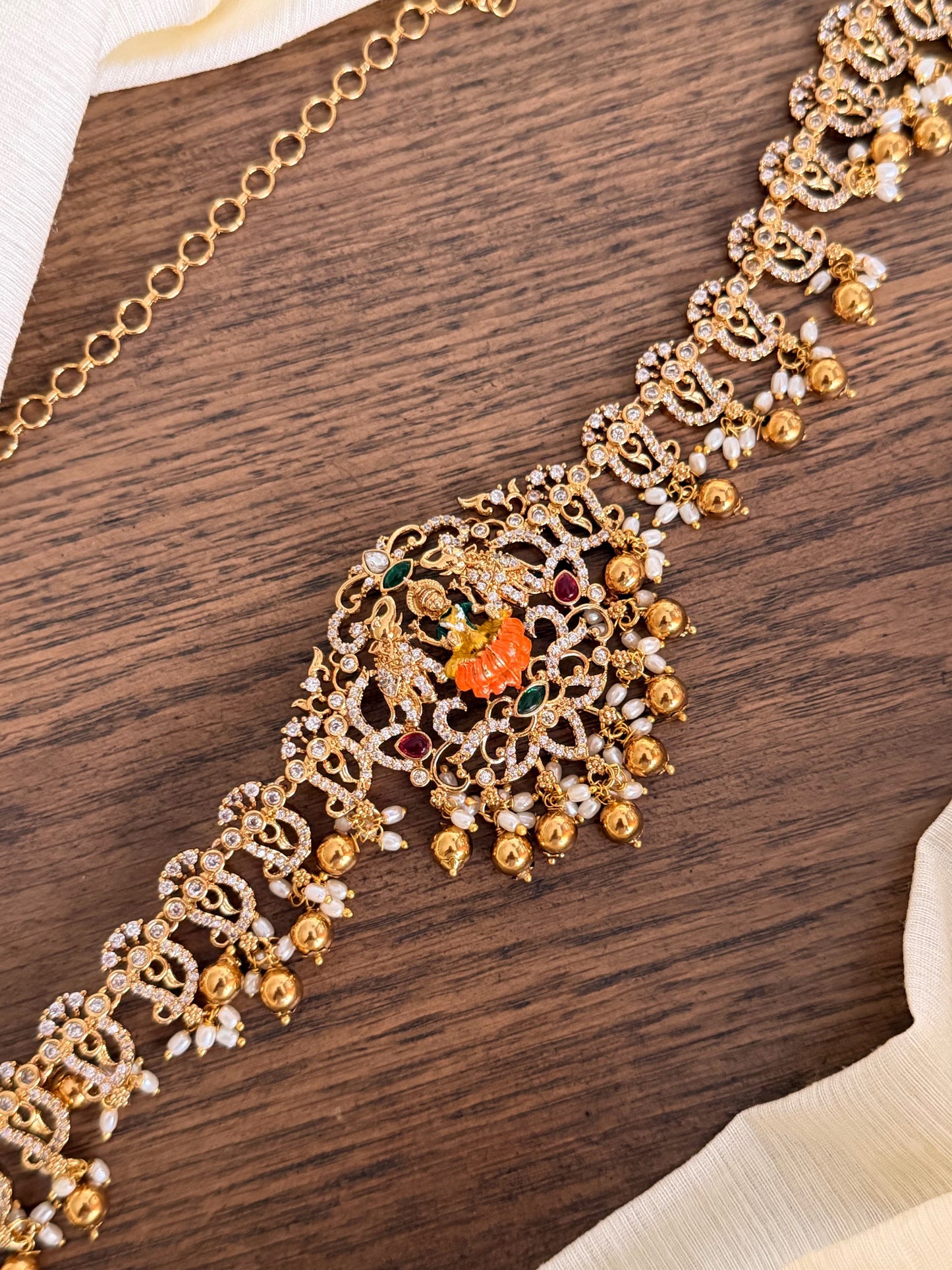 Hand painted Lakshmi Devi flexible Hipbelt