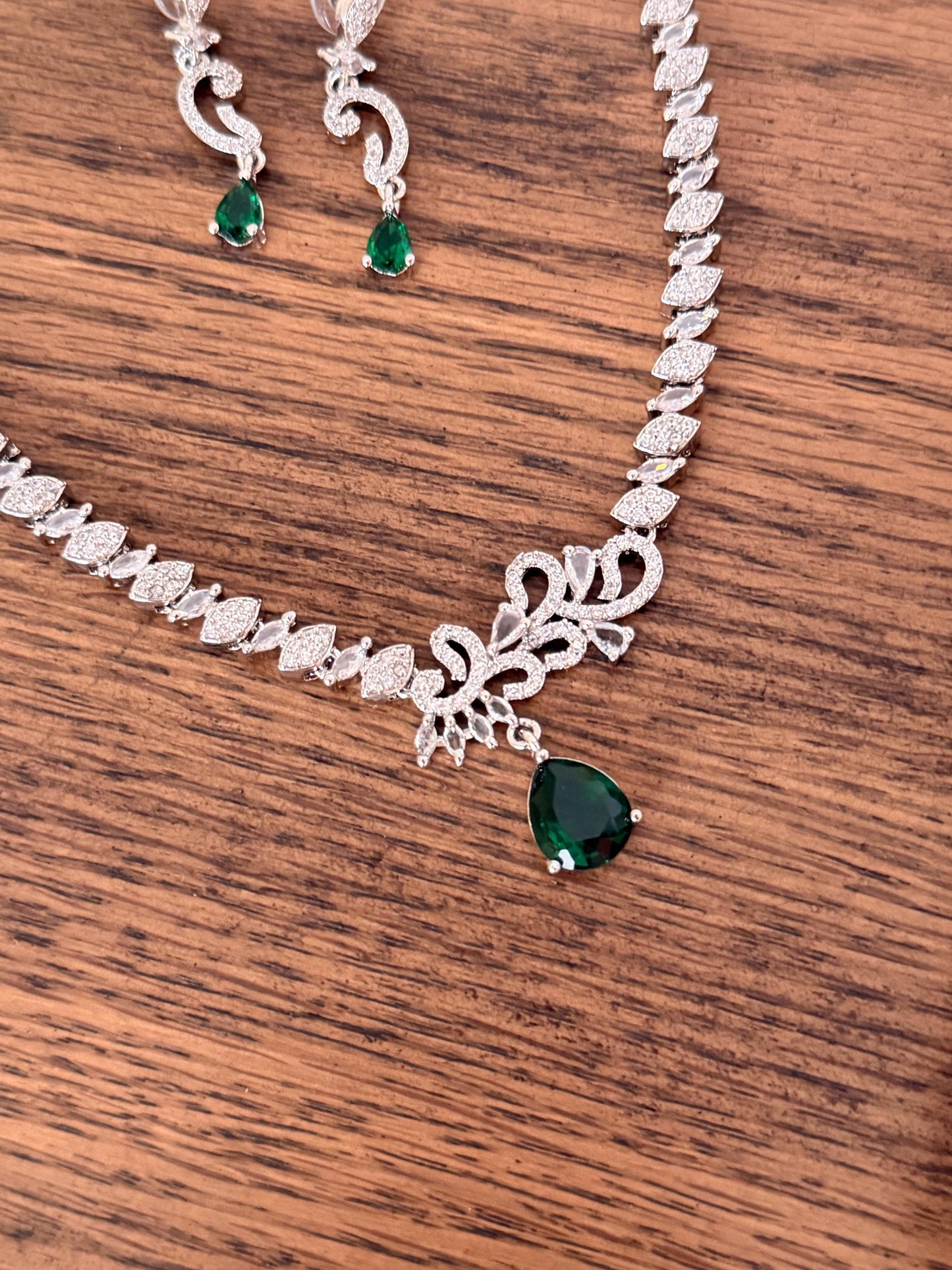 Silver tone Party Wear Necklace Set