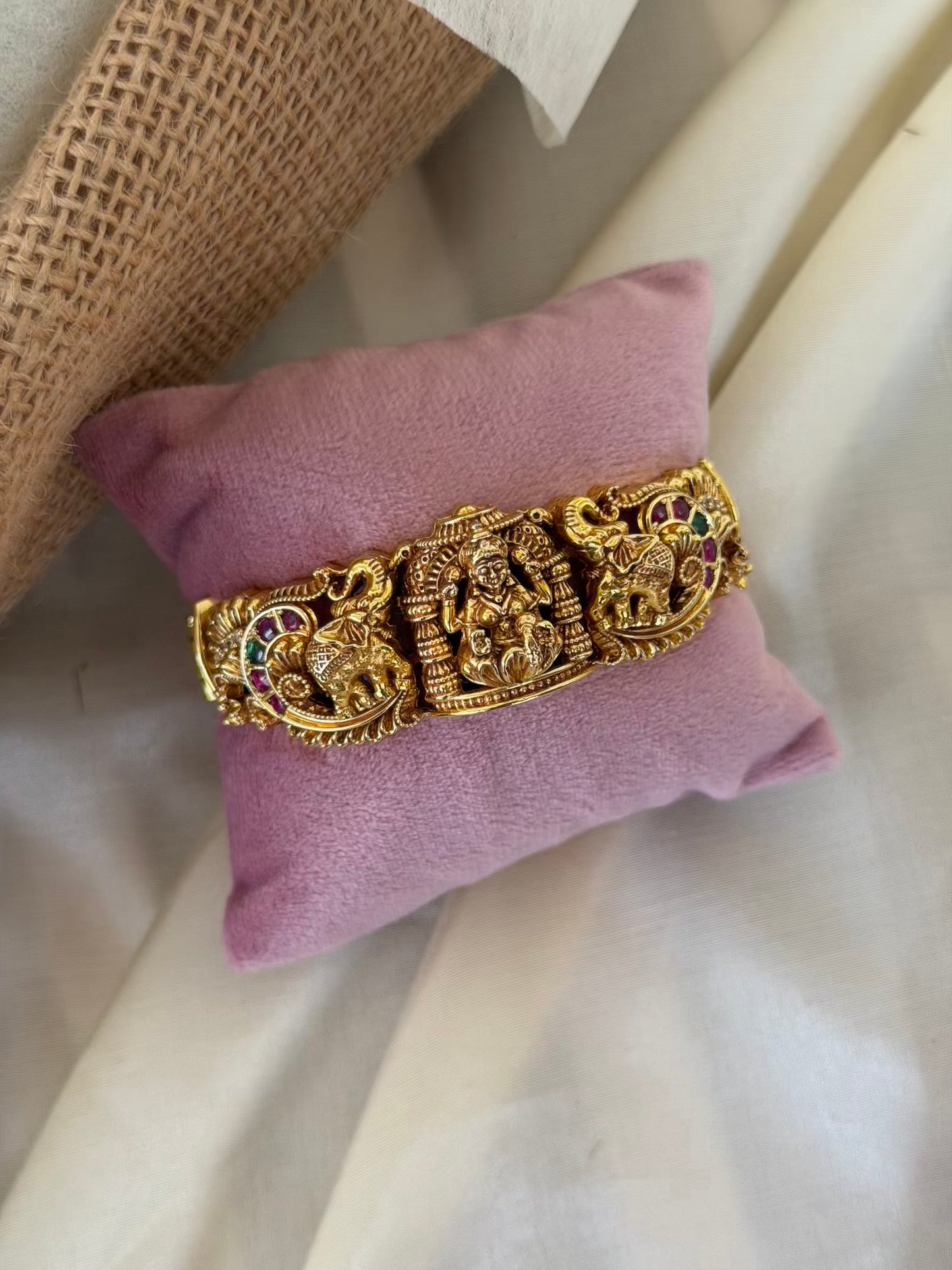 Nakshi Gold Look Alike Lakshmi Devi Goddess Kada