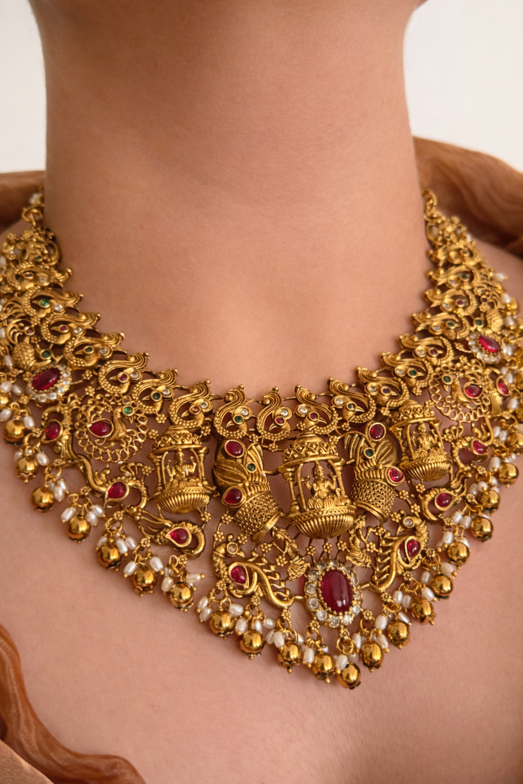 Premium Handcrafted Bridal Necklace Set – Designer