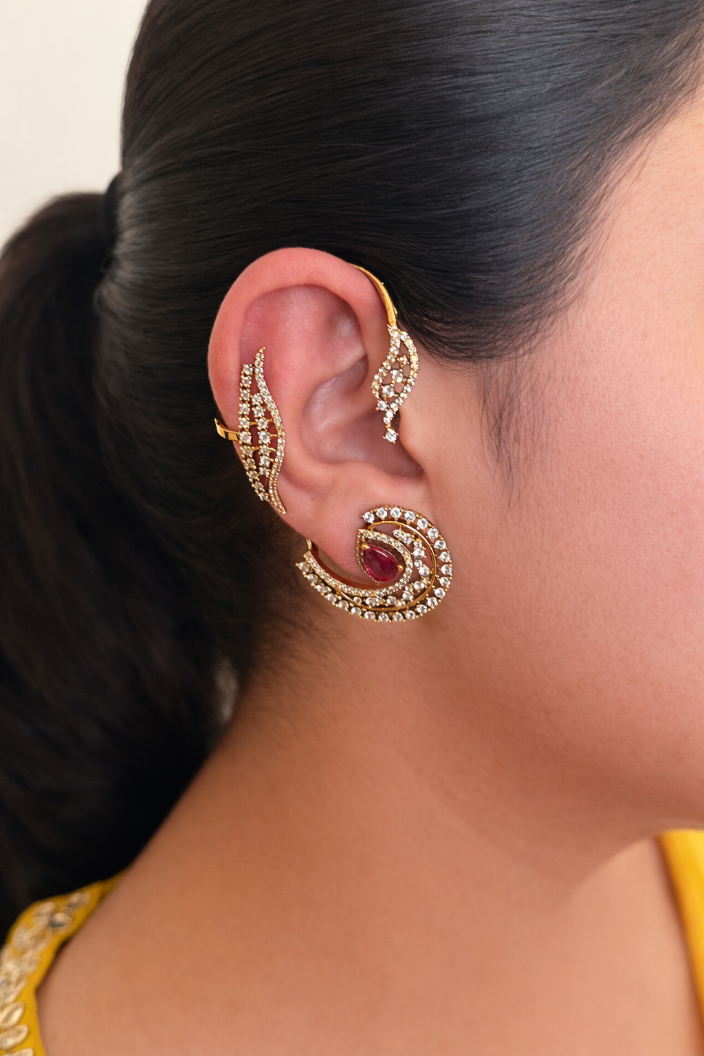 Spiral Galaxy CZ Ear Cuff
