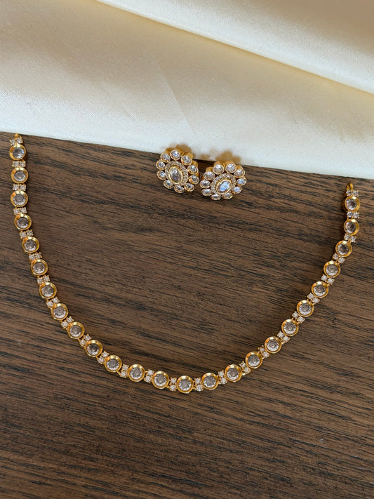 Kundan Single Line Necklace