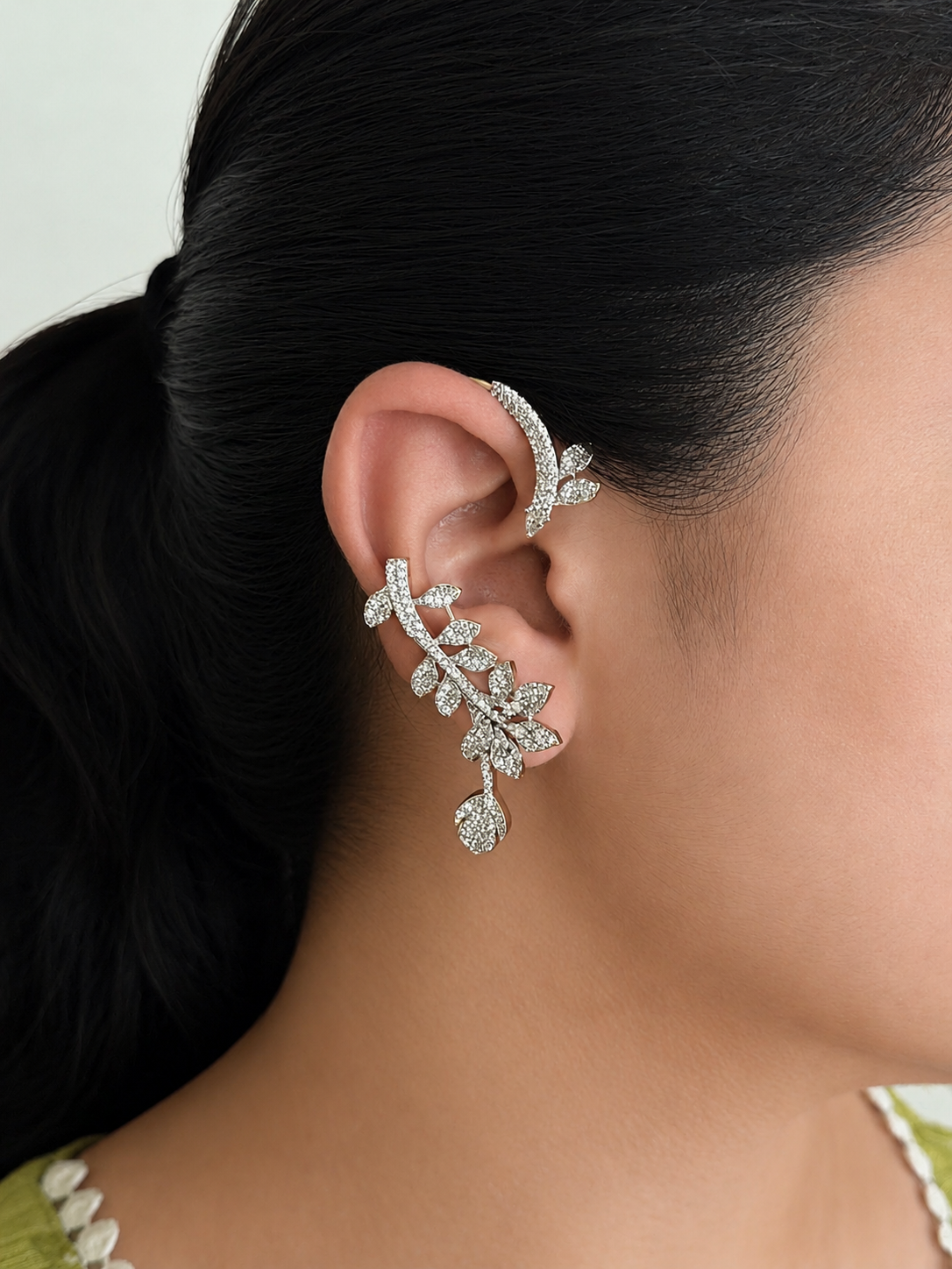 Golden Diamond Look Alike Earcuffs