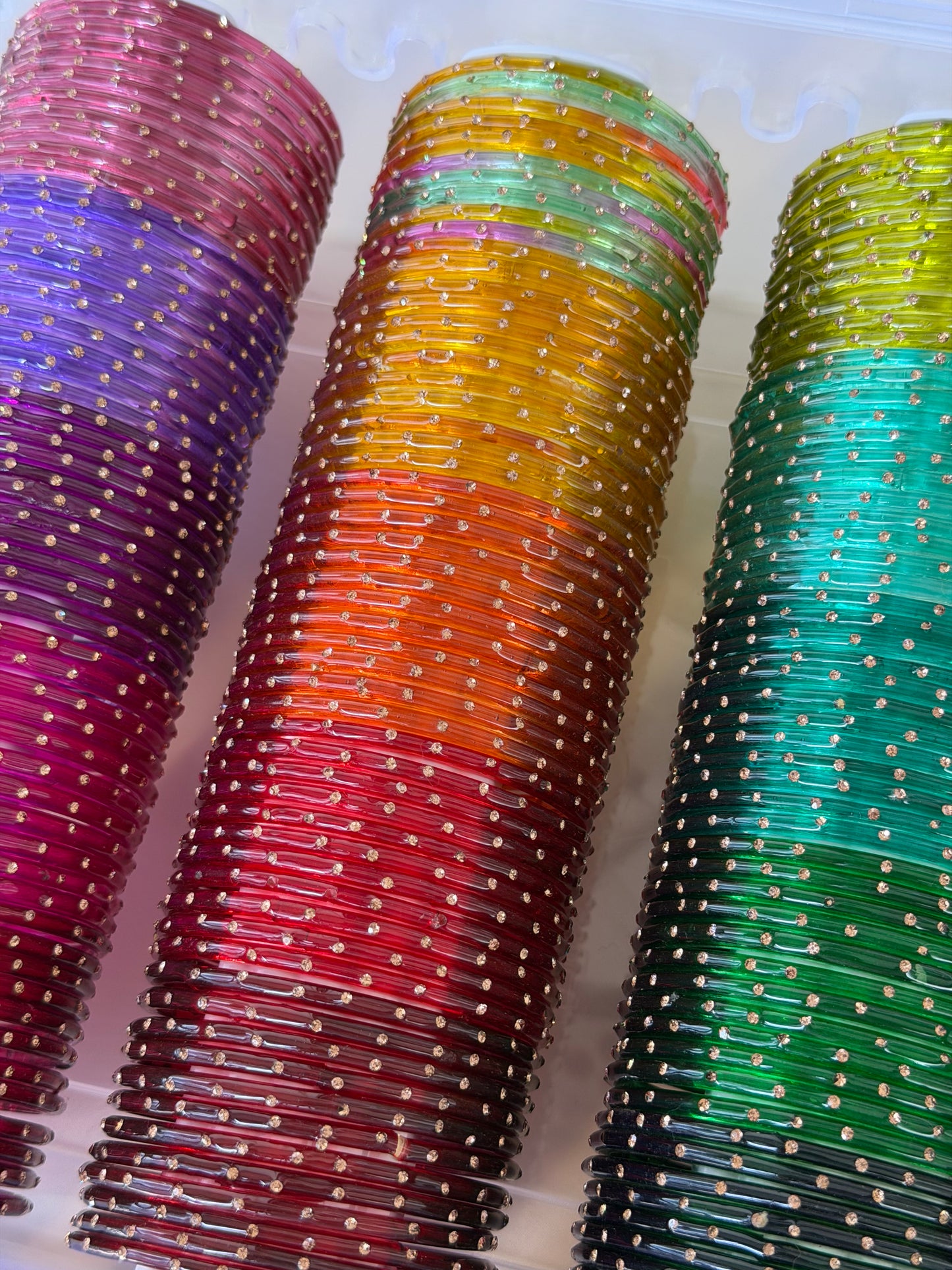 Glass Bangle Combo - Box of 20 colors