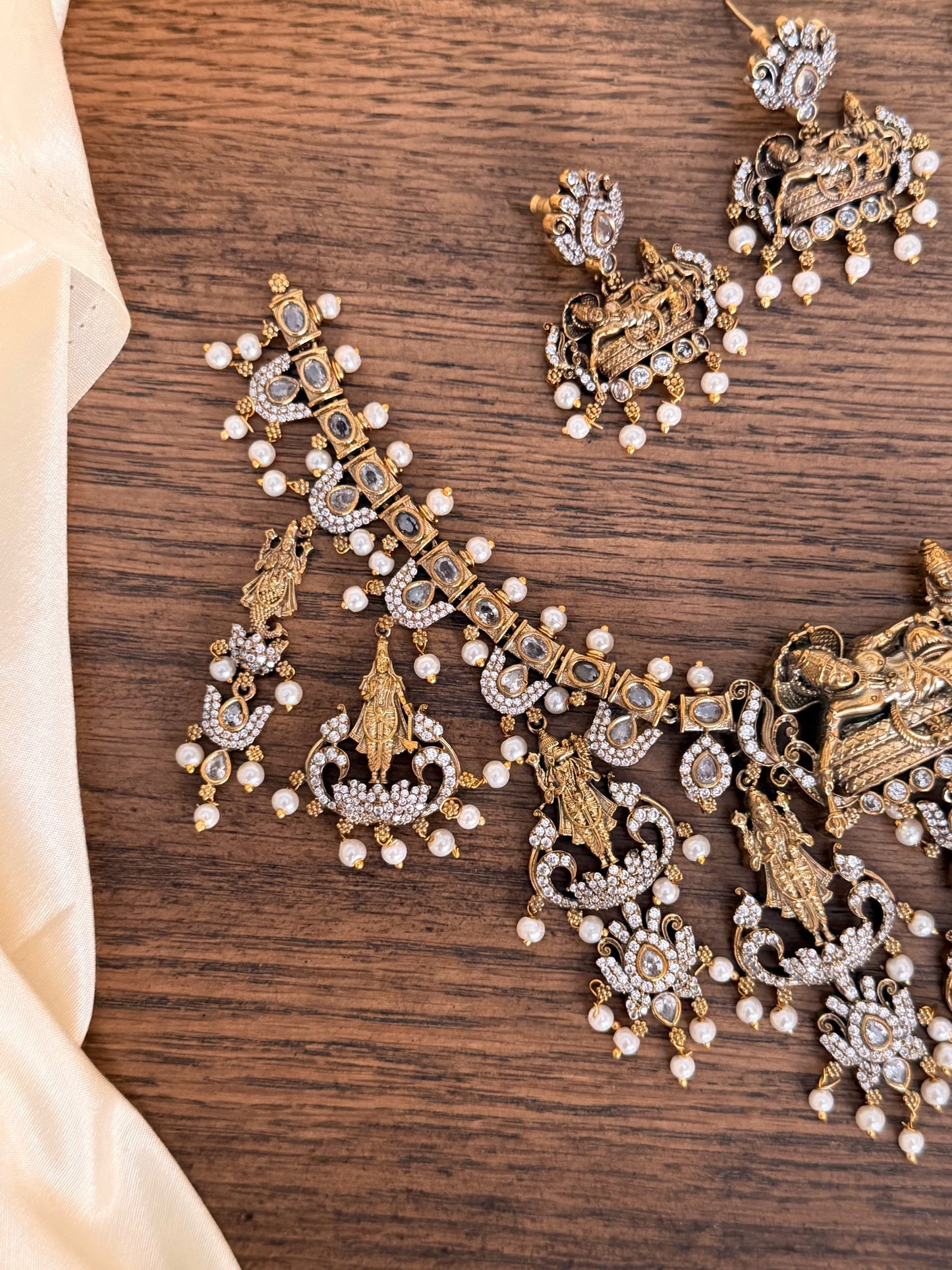 Grand Dashavatar Bridal Necklace Set
