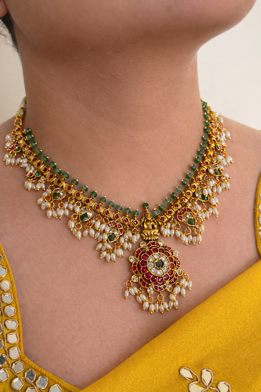 Lakshmi Temple Necklace Set