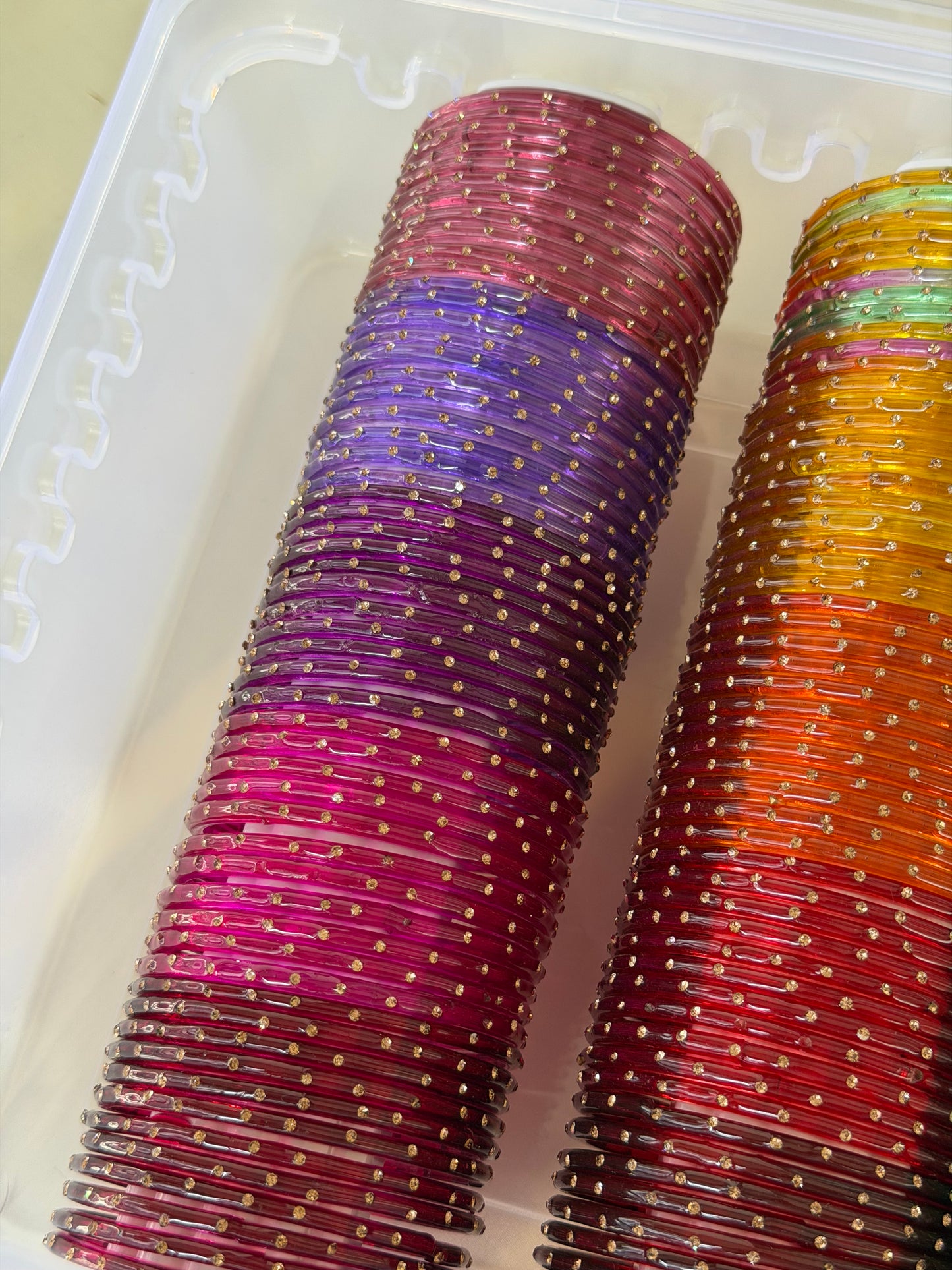 Glass Bangle Combo - Box of 20 colors