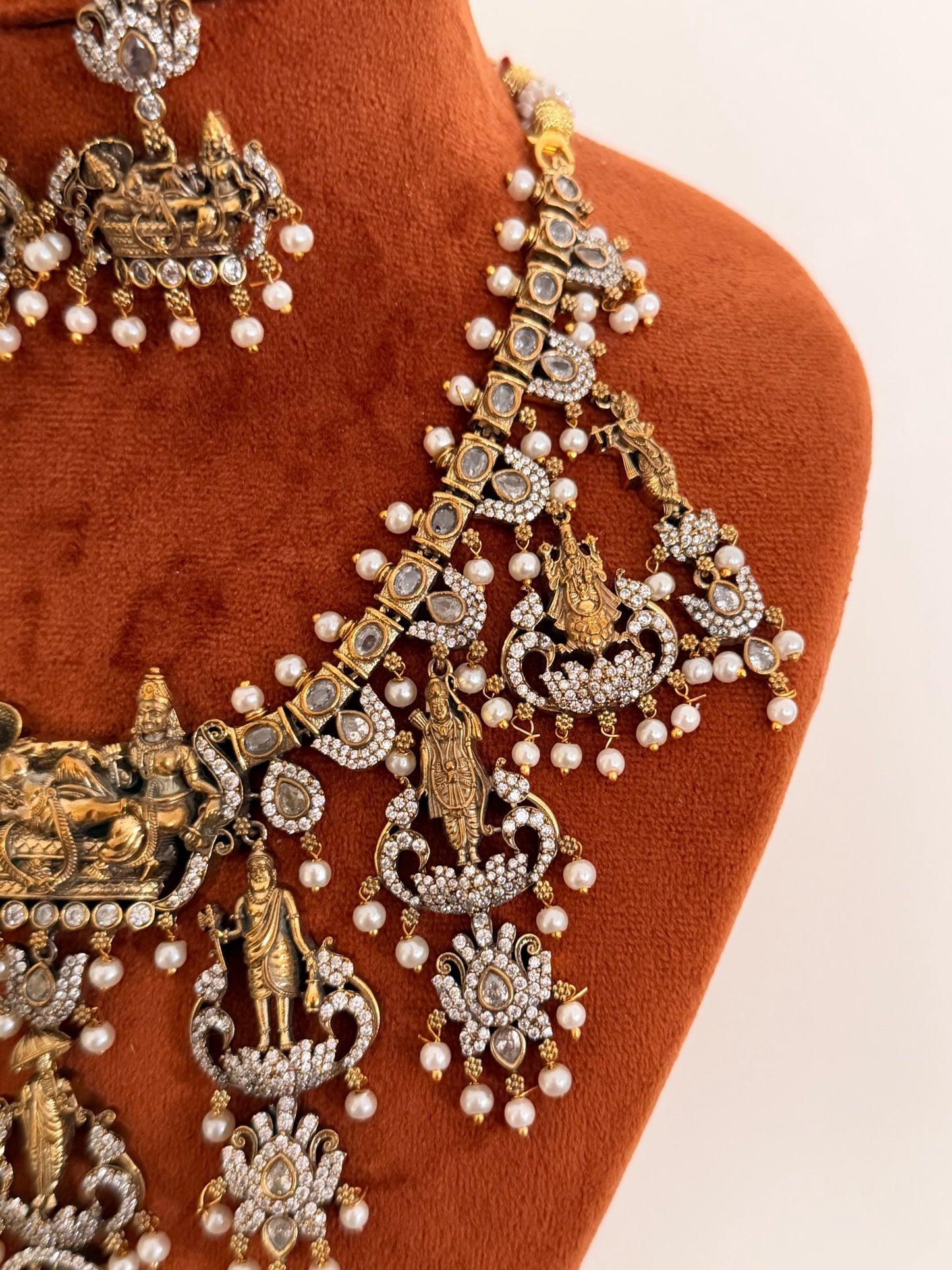 Grand Dashavatar Bridal Necklace Set