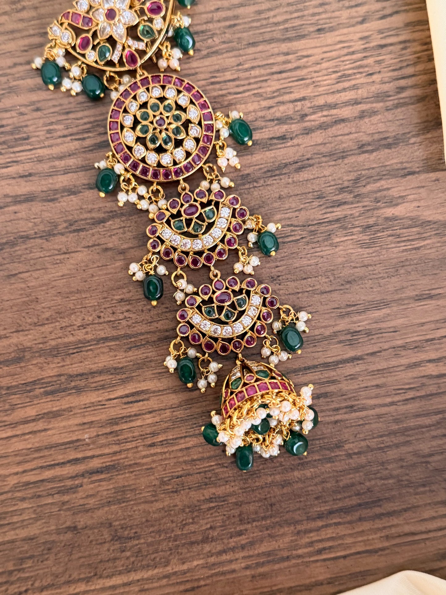 Traditional Stone Work Short Jada | Bridal Hair Accessory