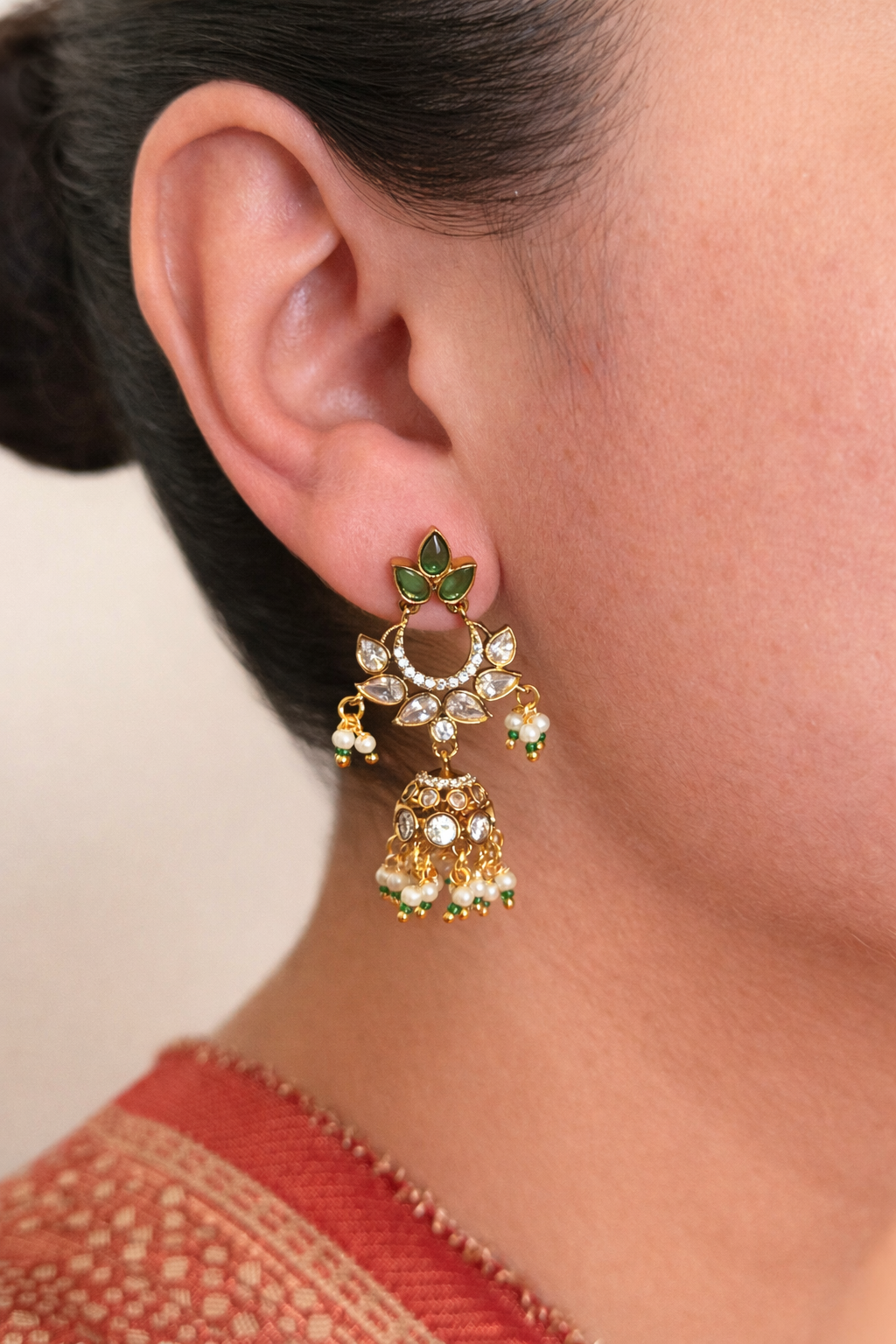 AD Chaandbali Jhumka Earrings