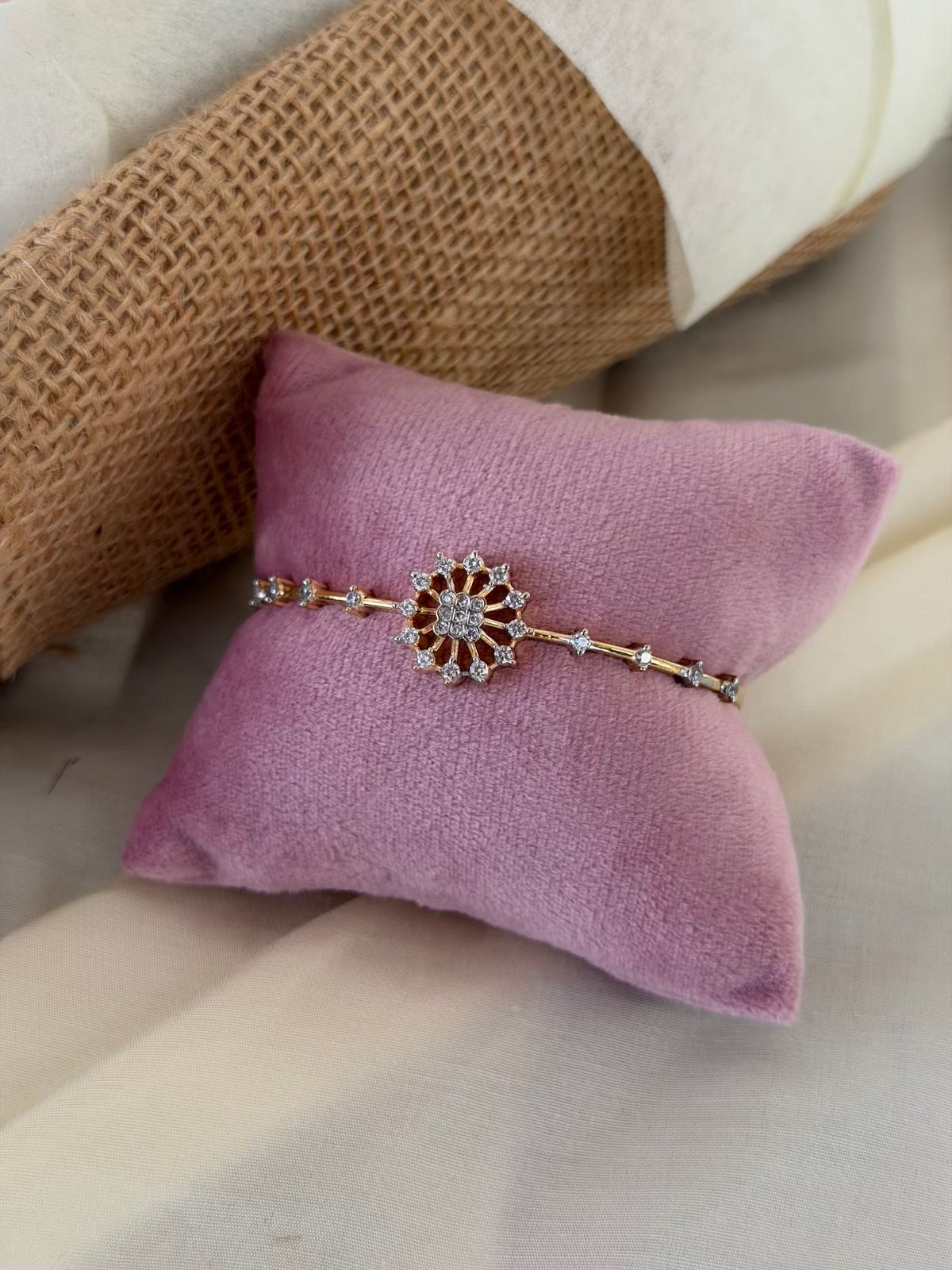 White Stone Elegant Cuff Bracelet