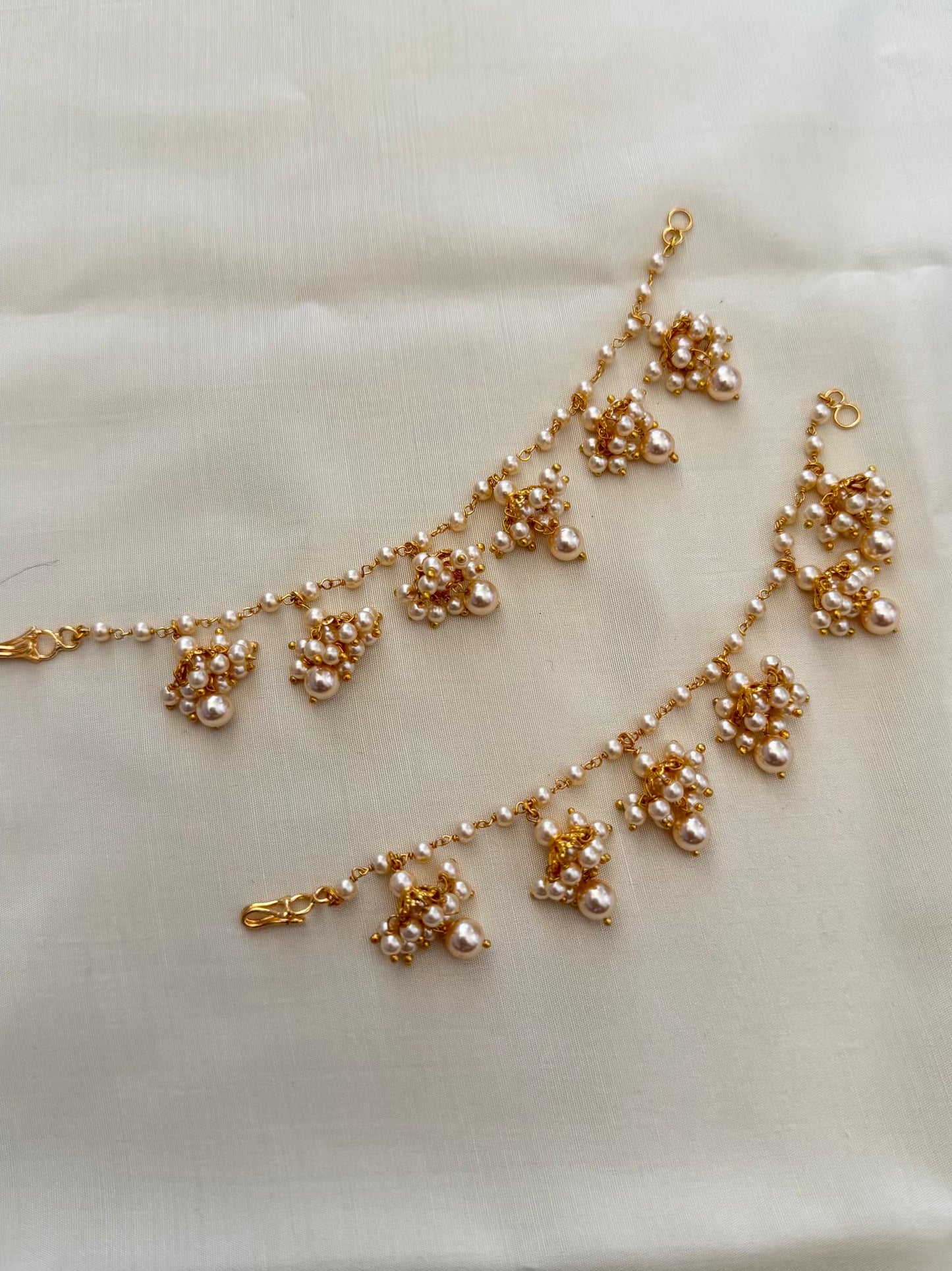 Pearl Jhumka Earchain