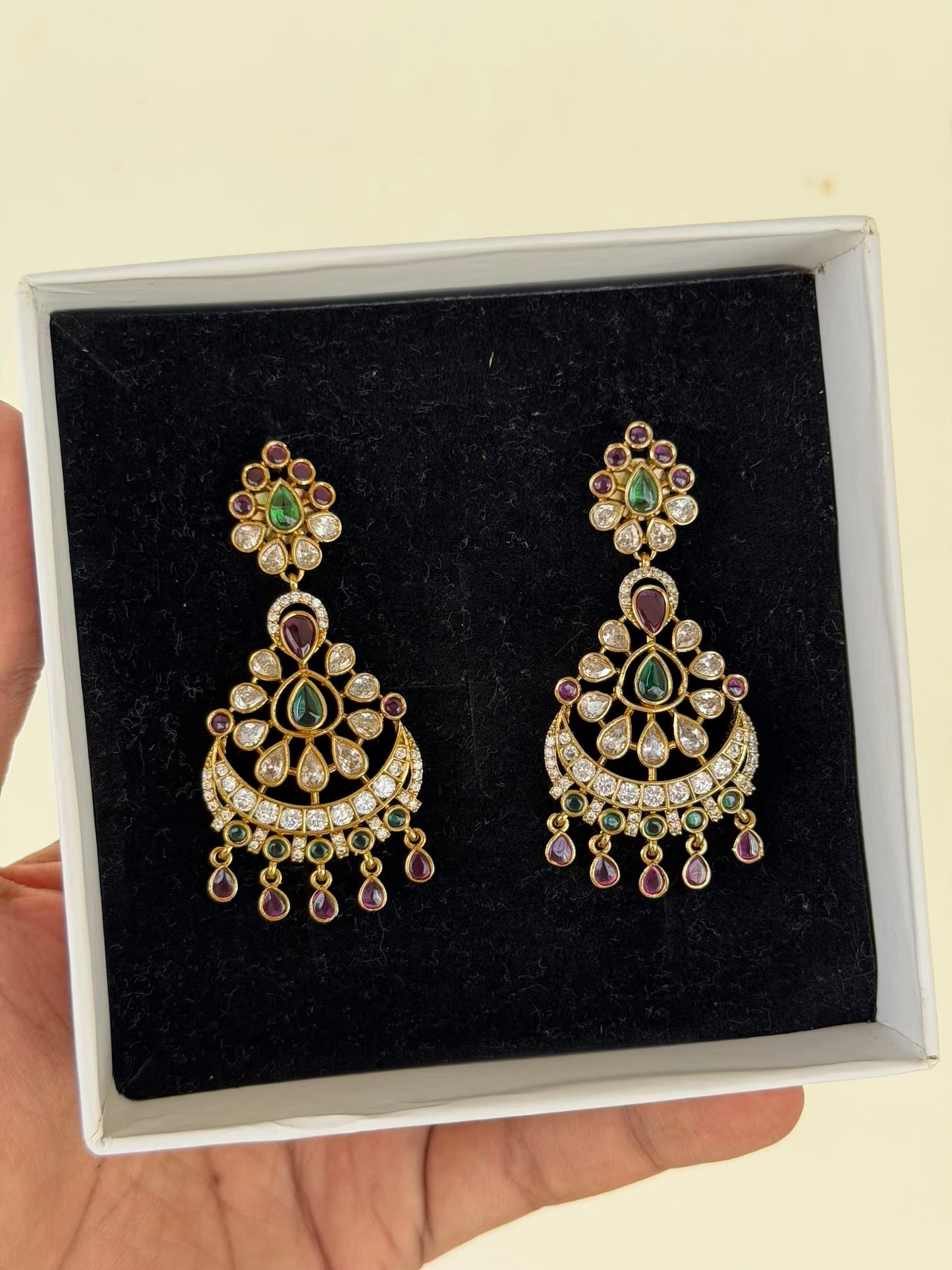 Floral Chaandbali Earrings