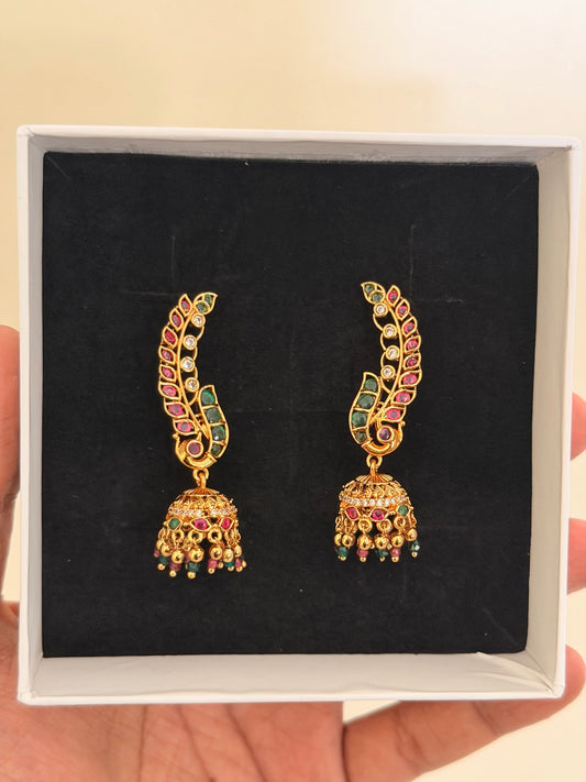 Golden Filigree Chandelier Drop Earrings