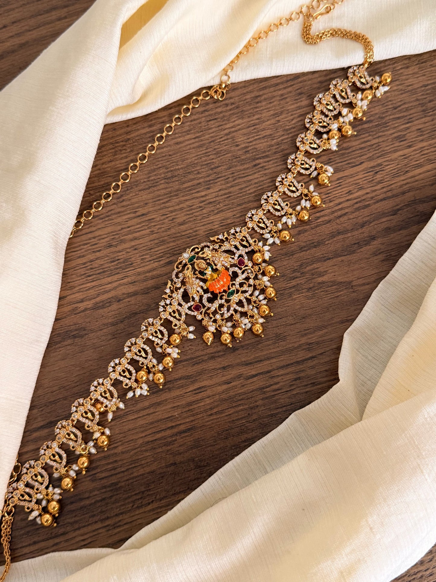 Hand painted Lakshmi Devi flexible Hipbelt