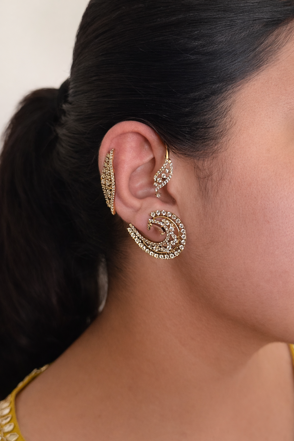 Spiral Galaxy CZ Ear Cuff