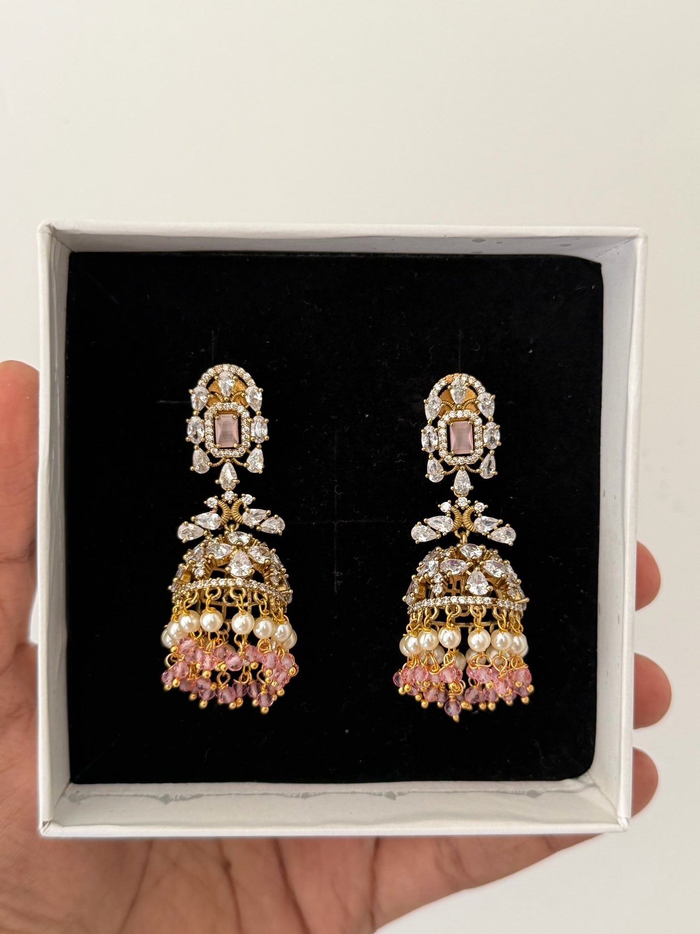 Luxury Moissonite Jhumka Earrings