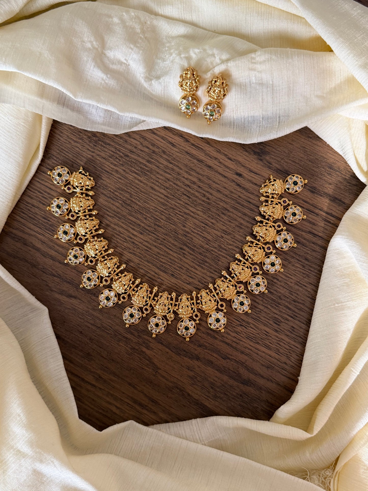 Premium Lakshmi Temple Necklace Set