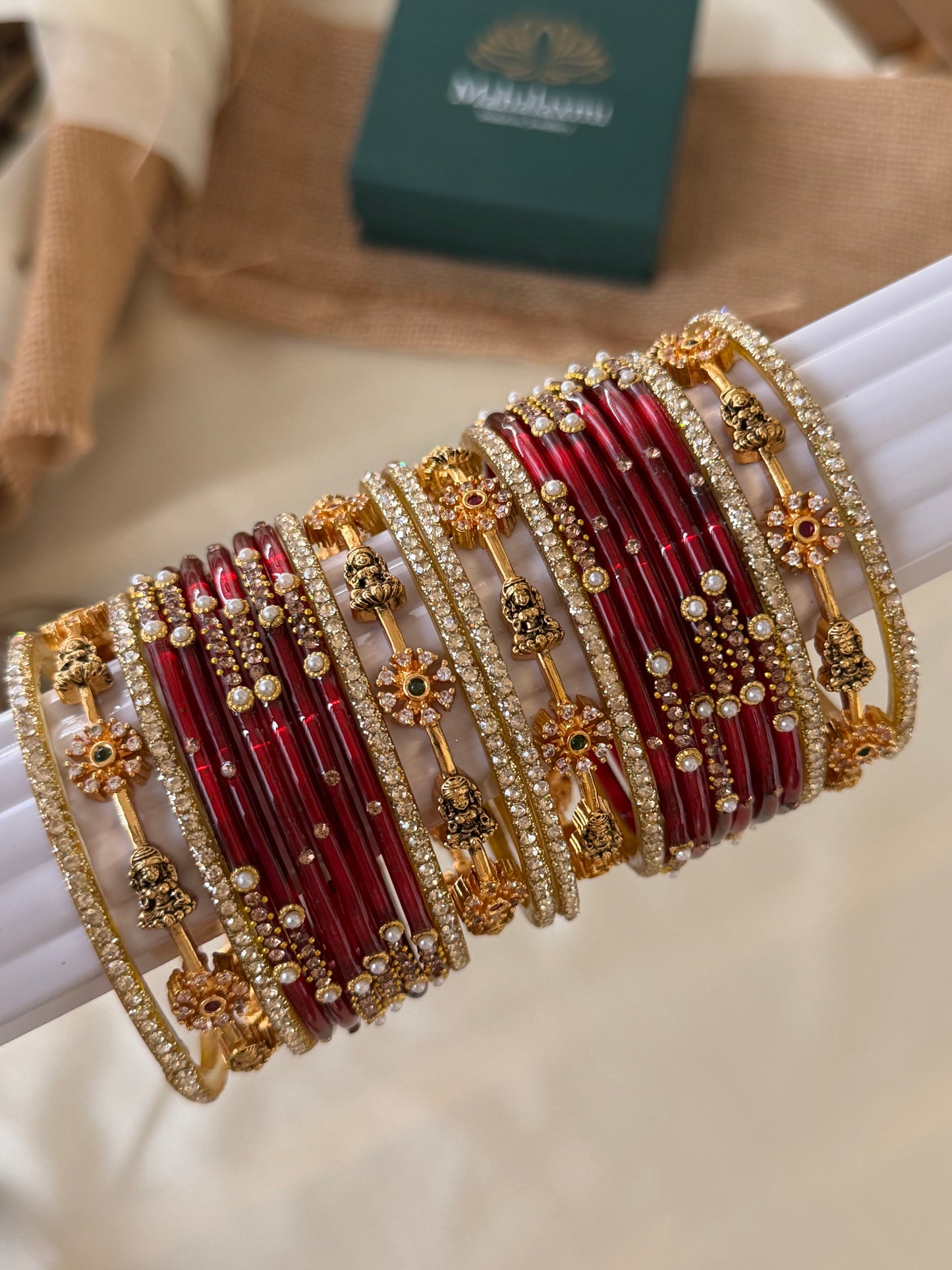 Maroon Designer Bangle set
