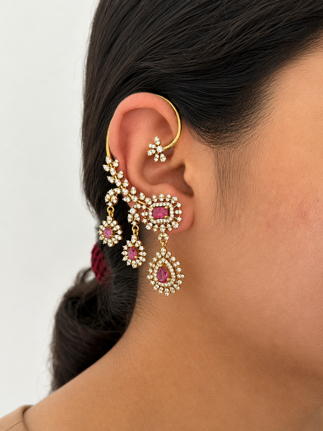 Cascade Floral Ear Cuff