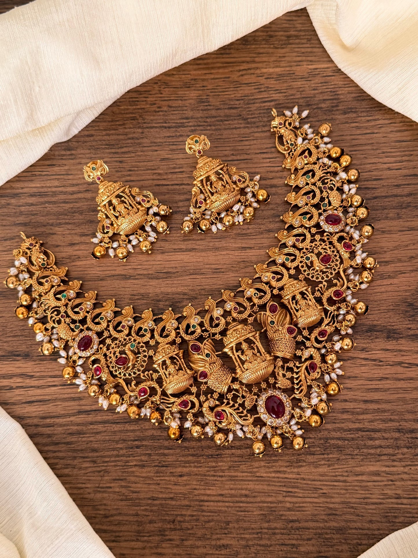 Premium Handcrafted Bridal Necklace Set – Designer