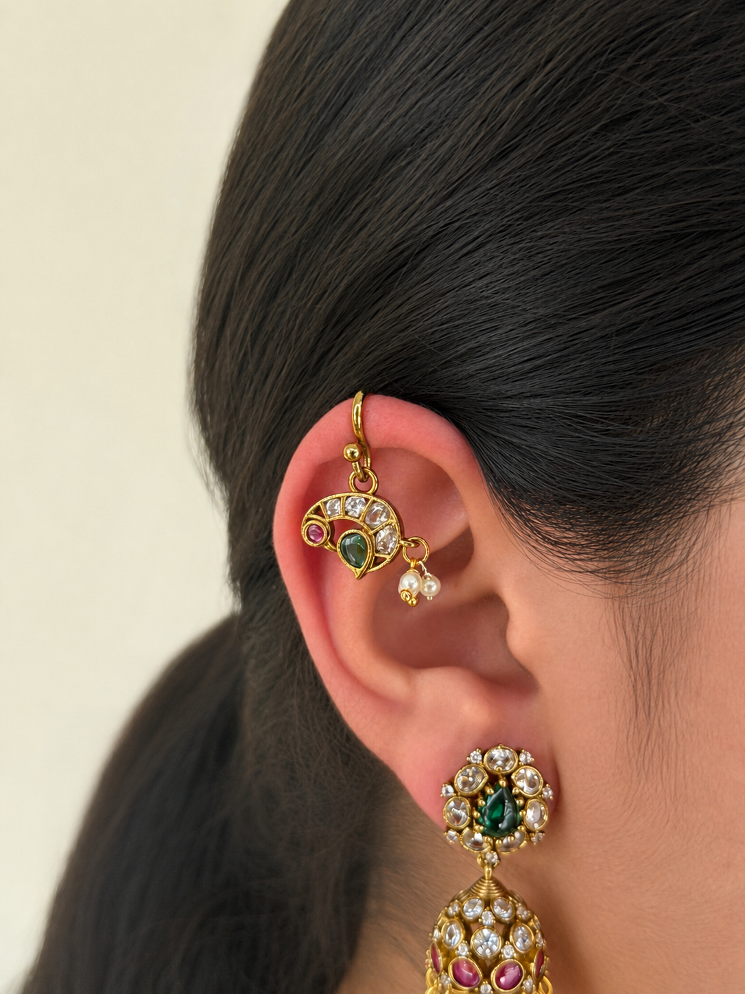 Peacock Bugadi Earrings