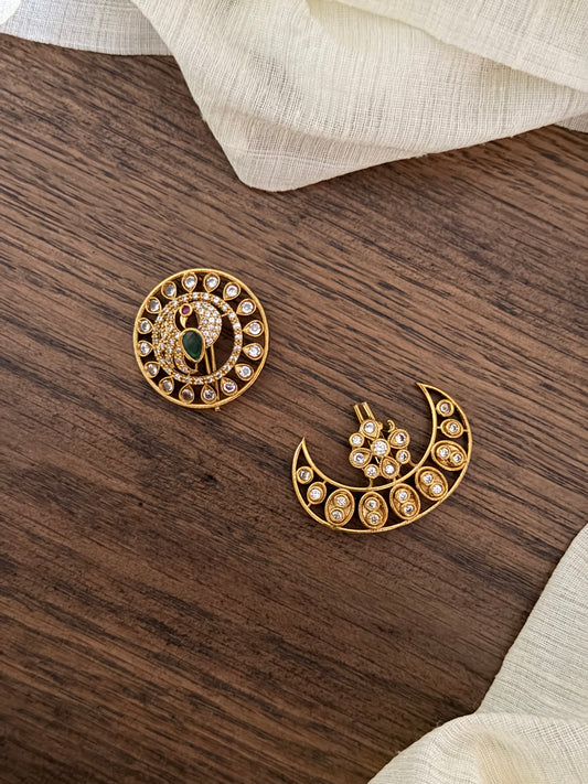 Peacock surya chandra traditional hair accessory