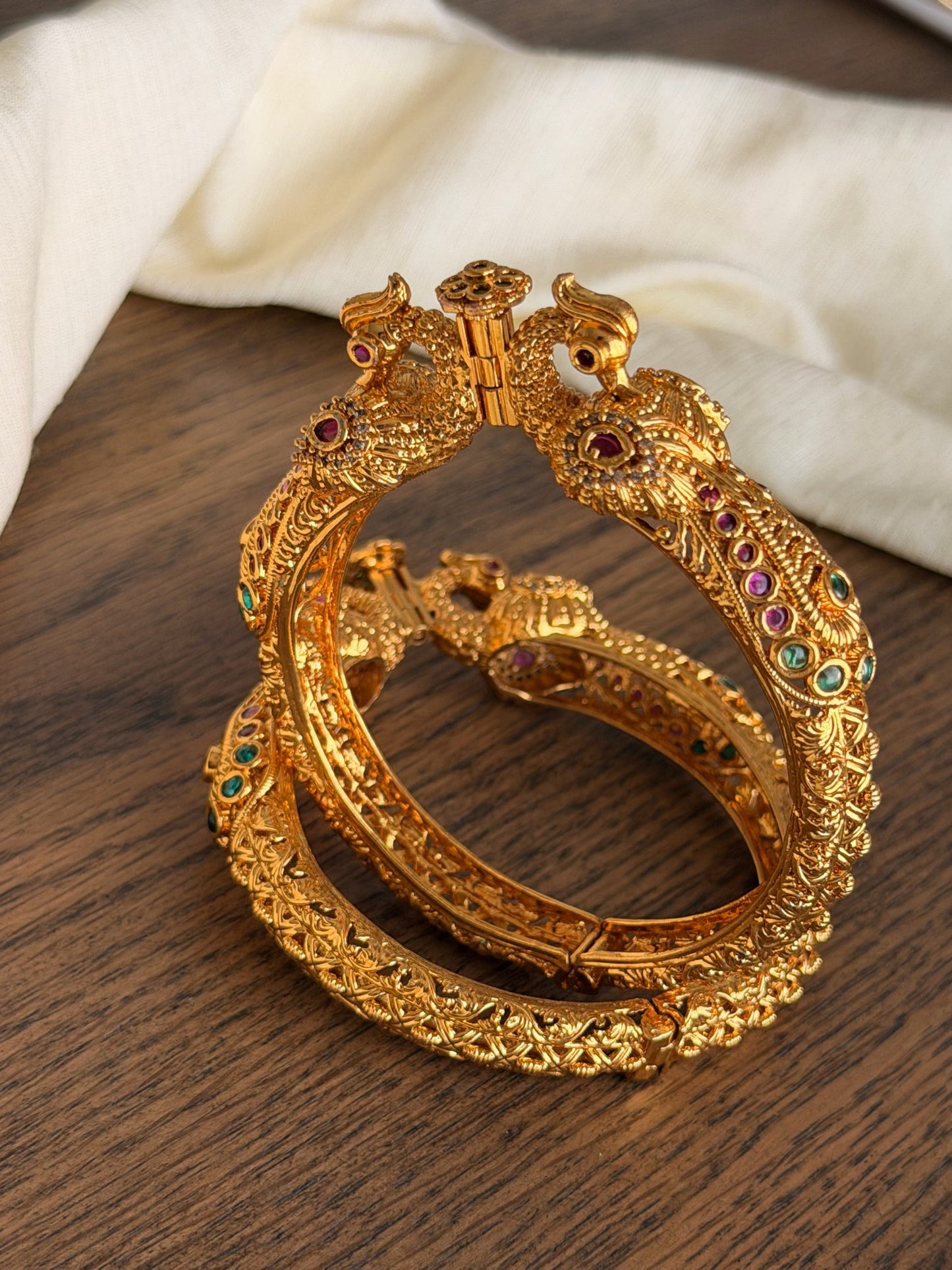 Temple Style Openable Kada – Set of 2
