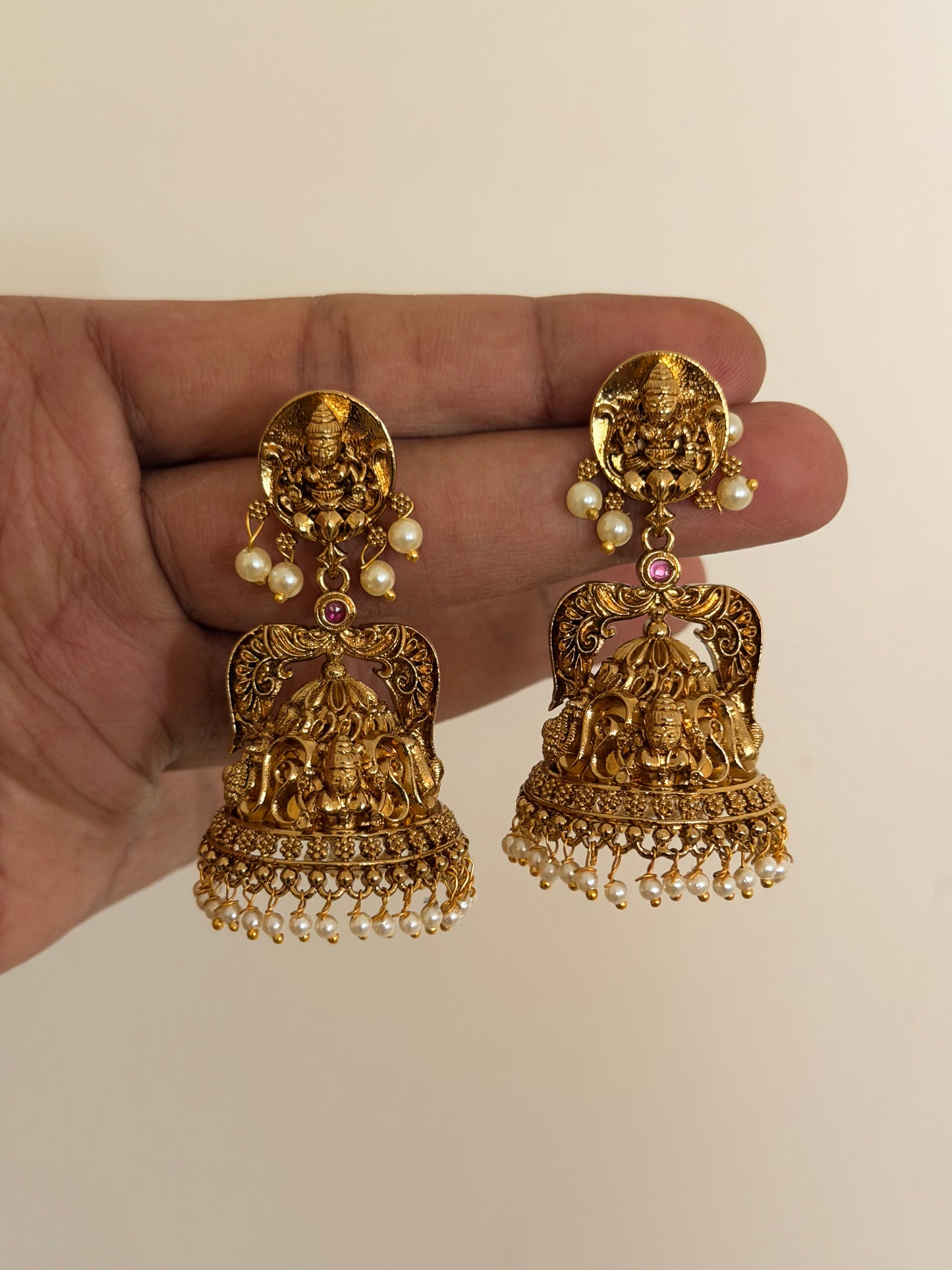 Temple Jhumka Earrings