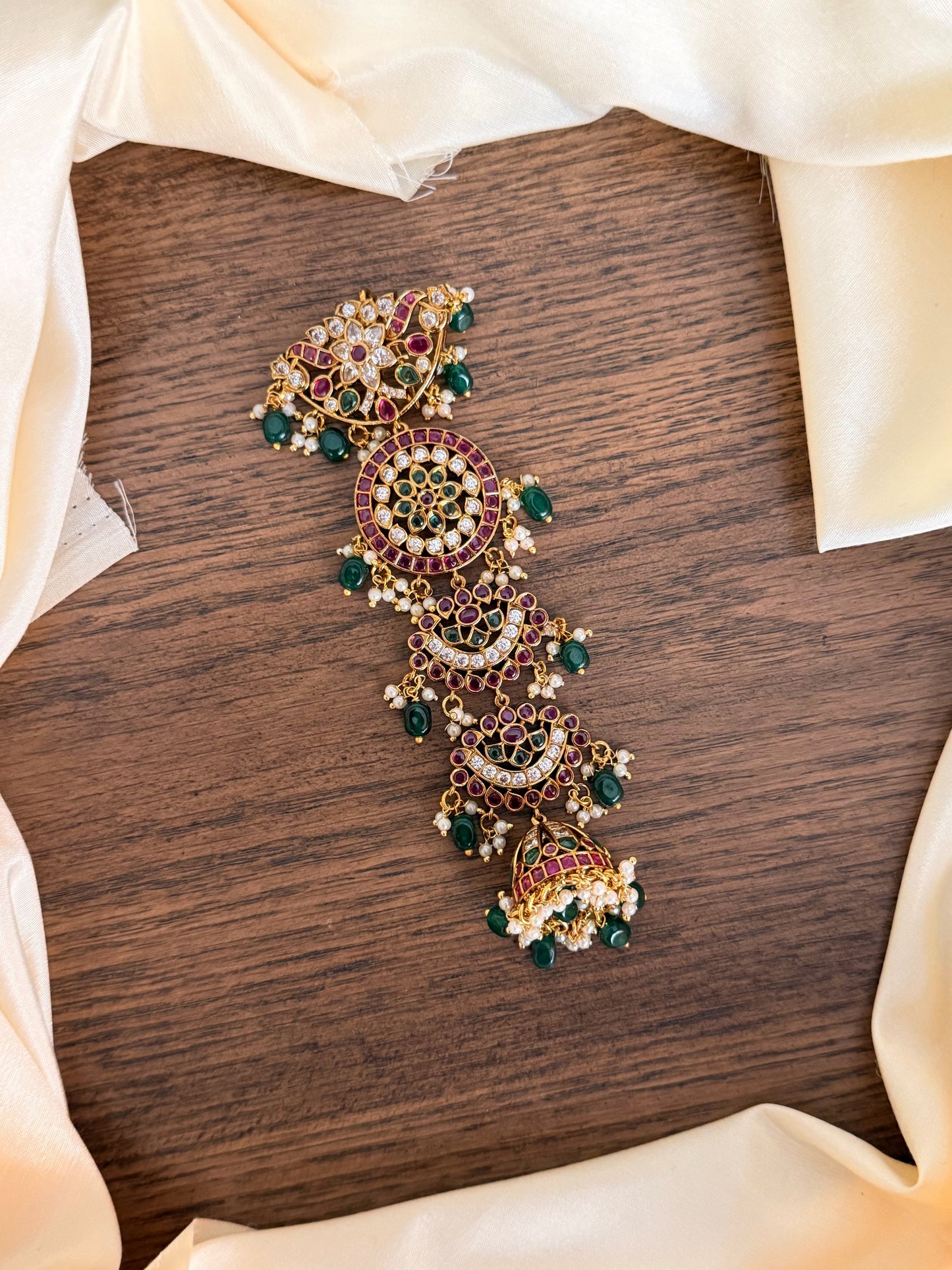 Traditional Stone Work Short Jada | Bridal Hair Accessory