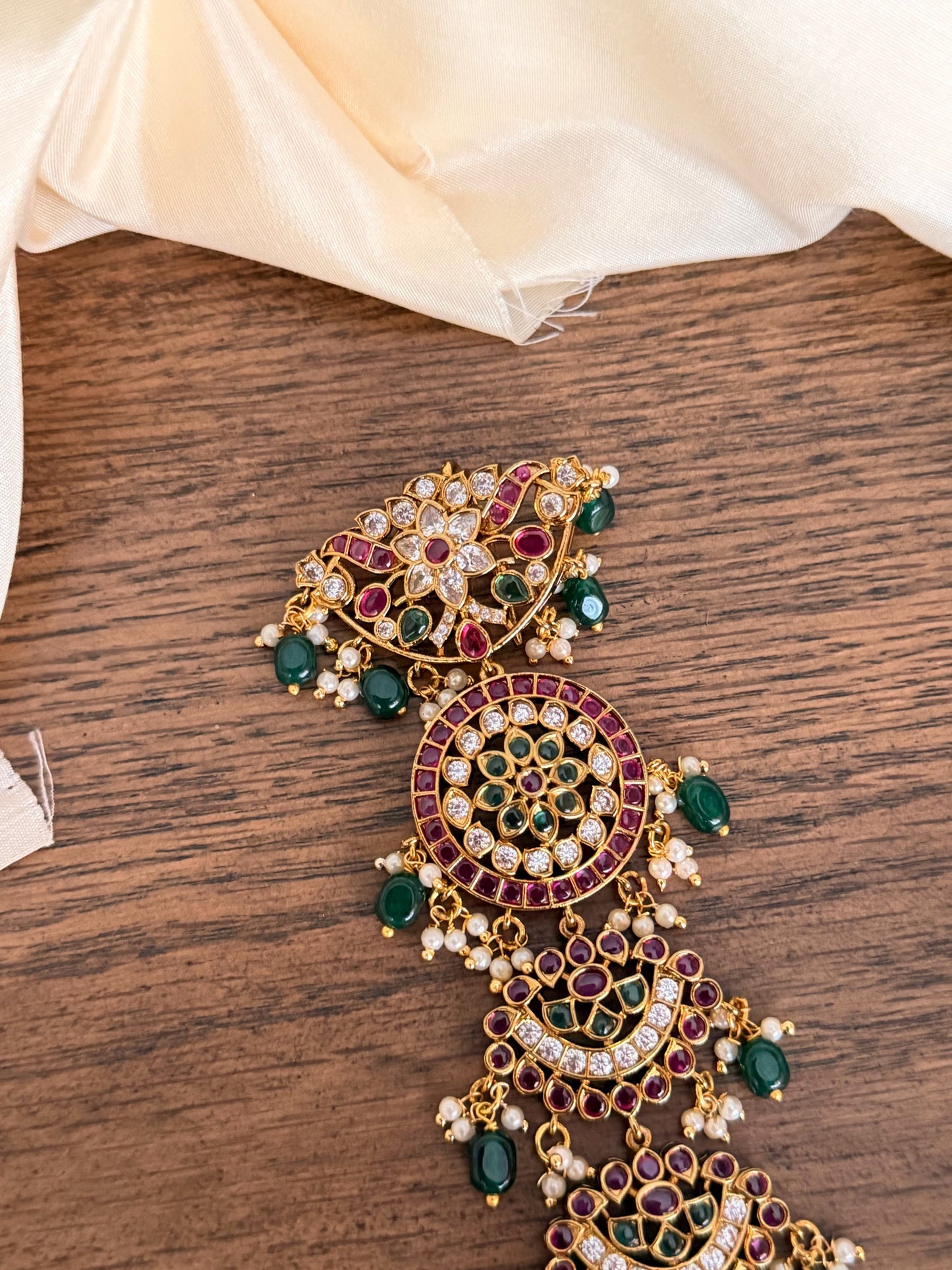 Traditional Stone Work Short Jada | Bridal Hair Accessory