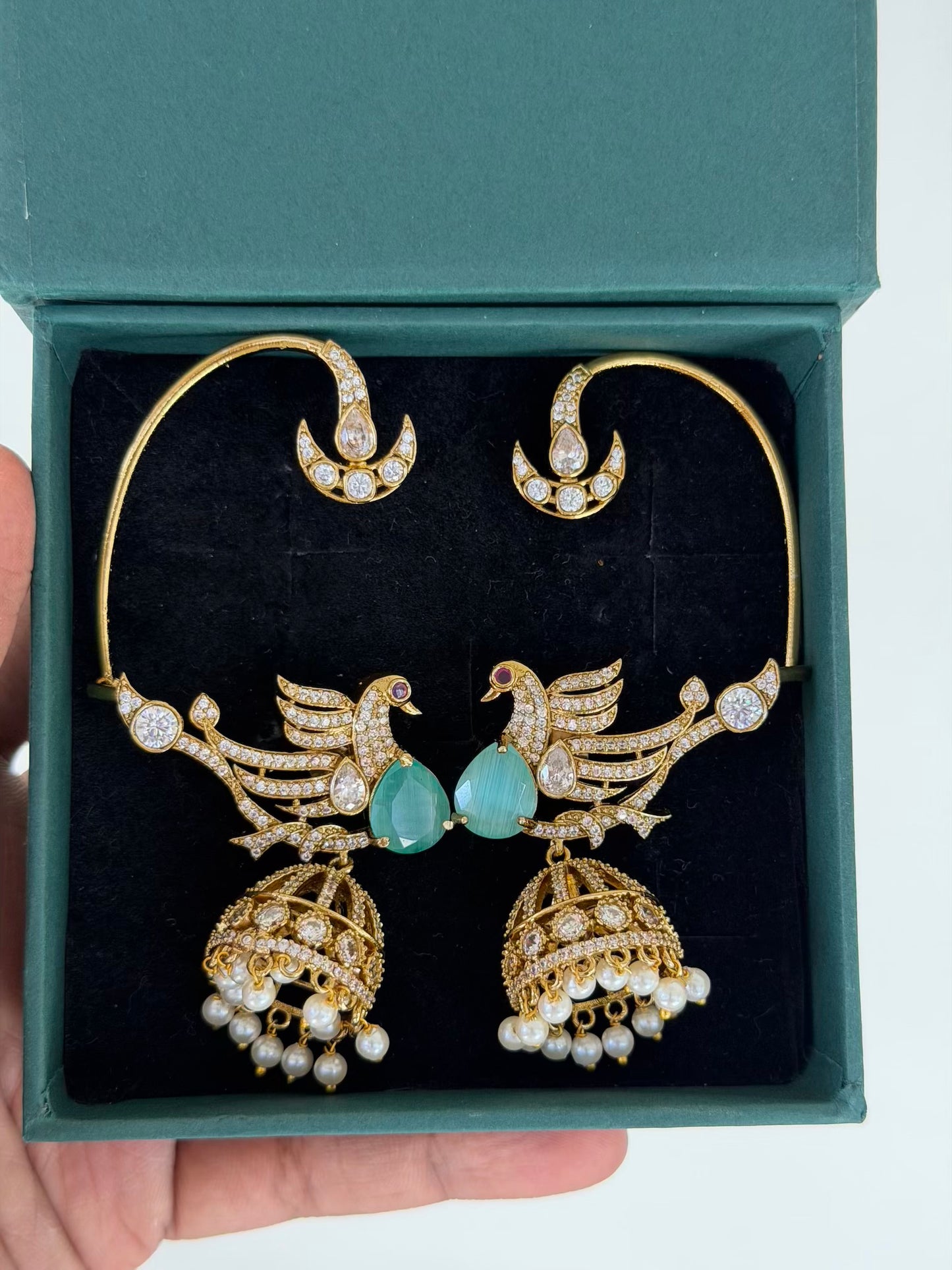 Peacock Ear Cuff Jhumka