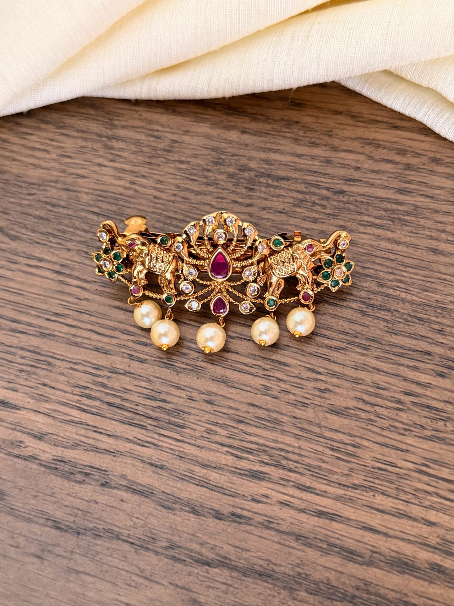 Elephant Motif Premium Hair Clip