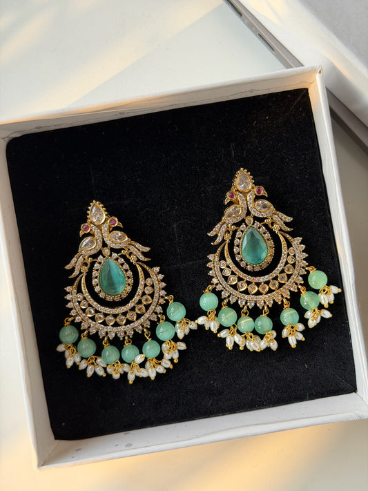 Victorian Peacock Statement Chaandbali