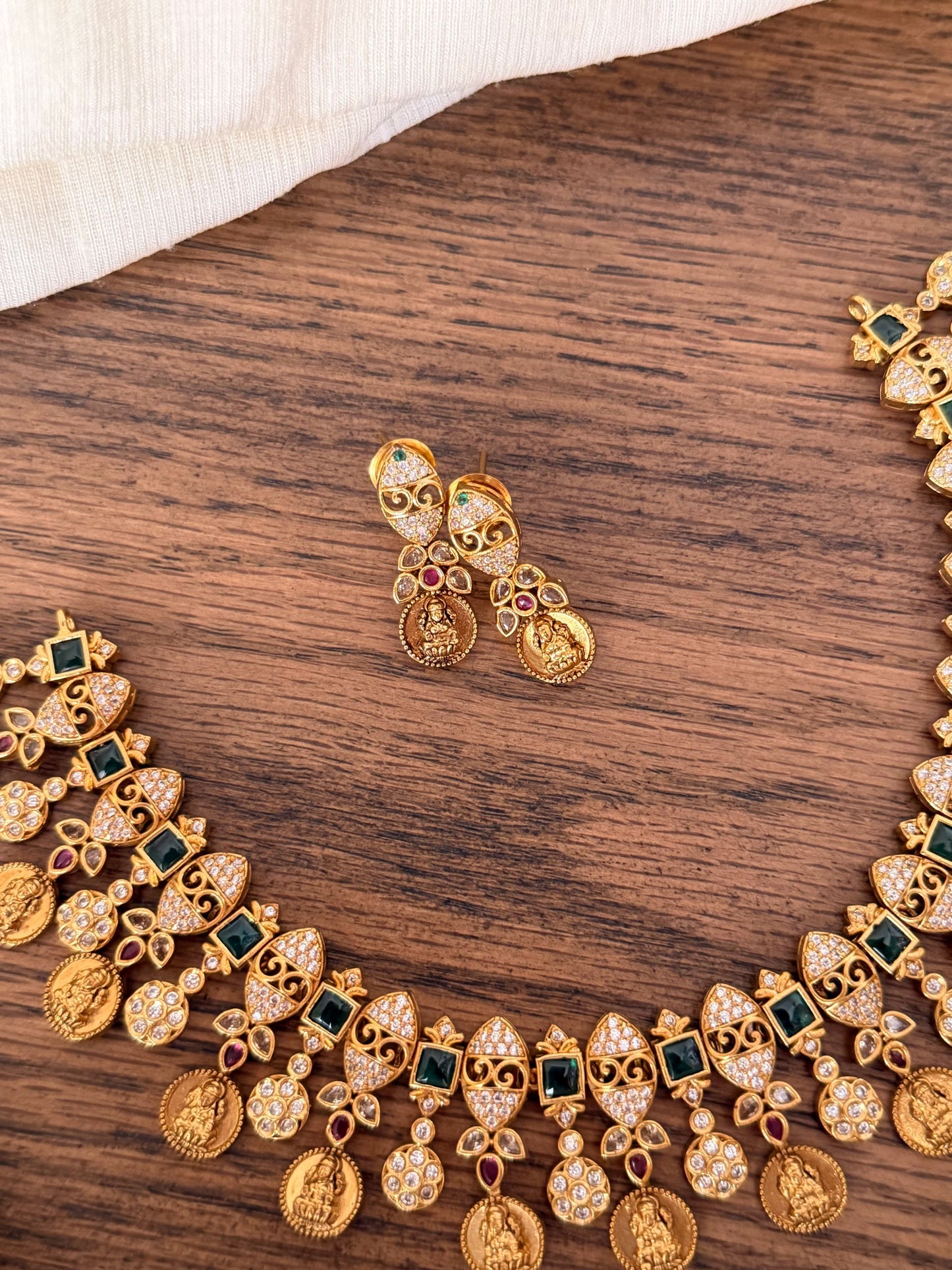 Premium Designer Nakshi Coin Bridal Necklace Set